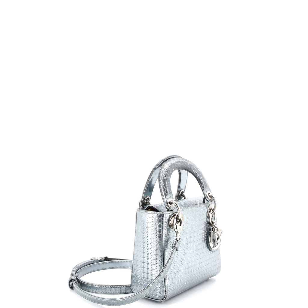 Lady Dior Bag Micro Cannage Metallic Calfskin Mini