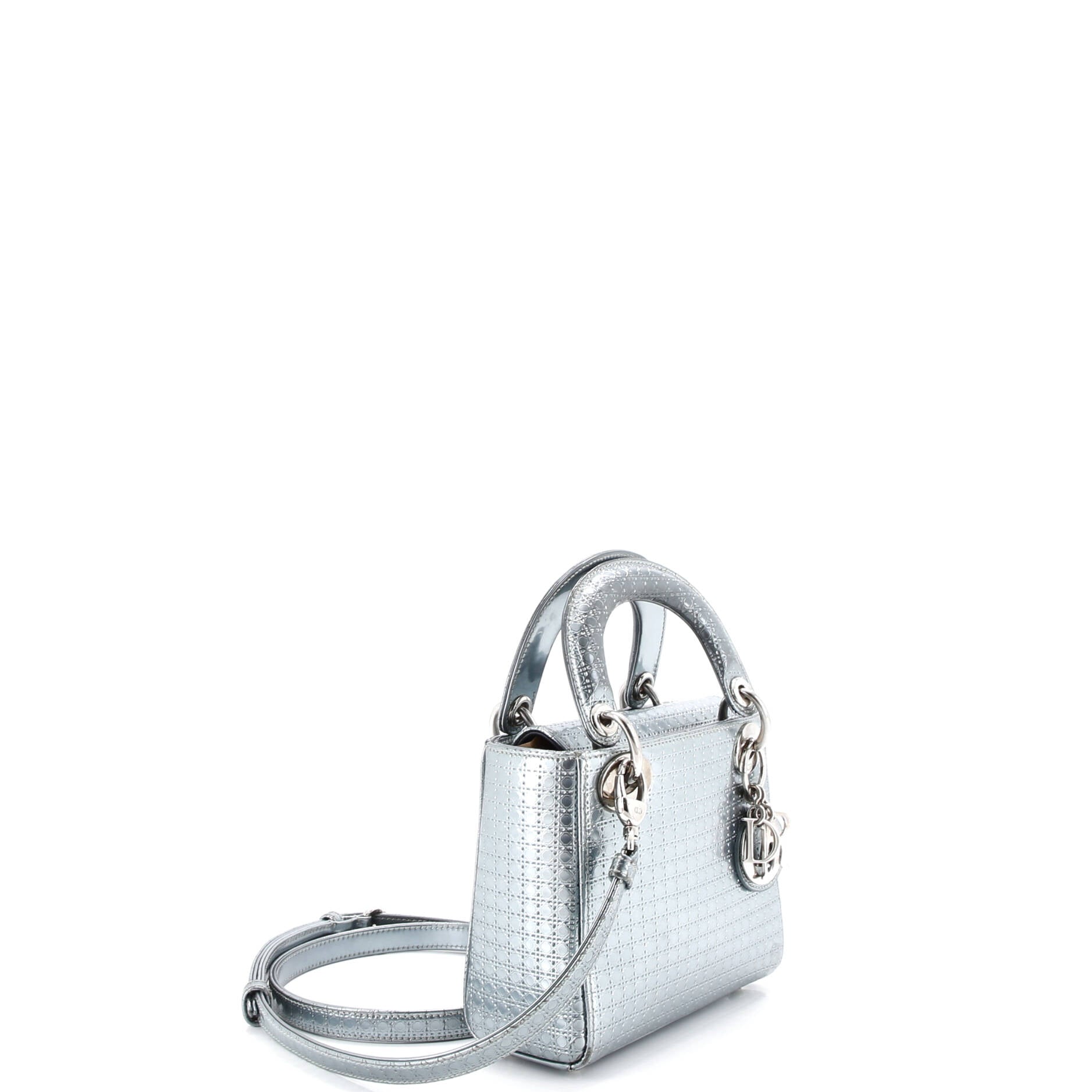 Lady Dior Bag Micro Cannage Metallic Calfskin Mini