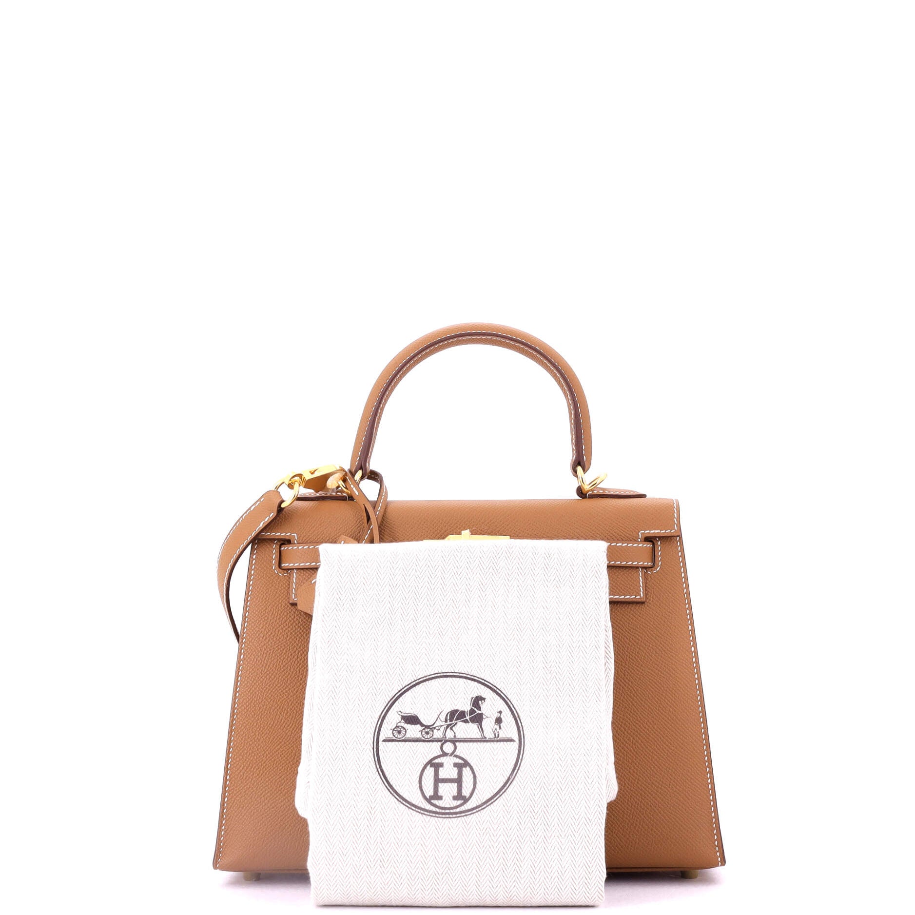 Kelly Handbag Gold Epsom with Gold Hardware 25