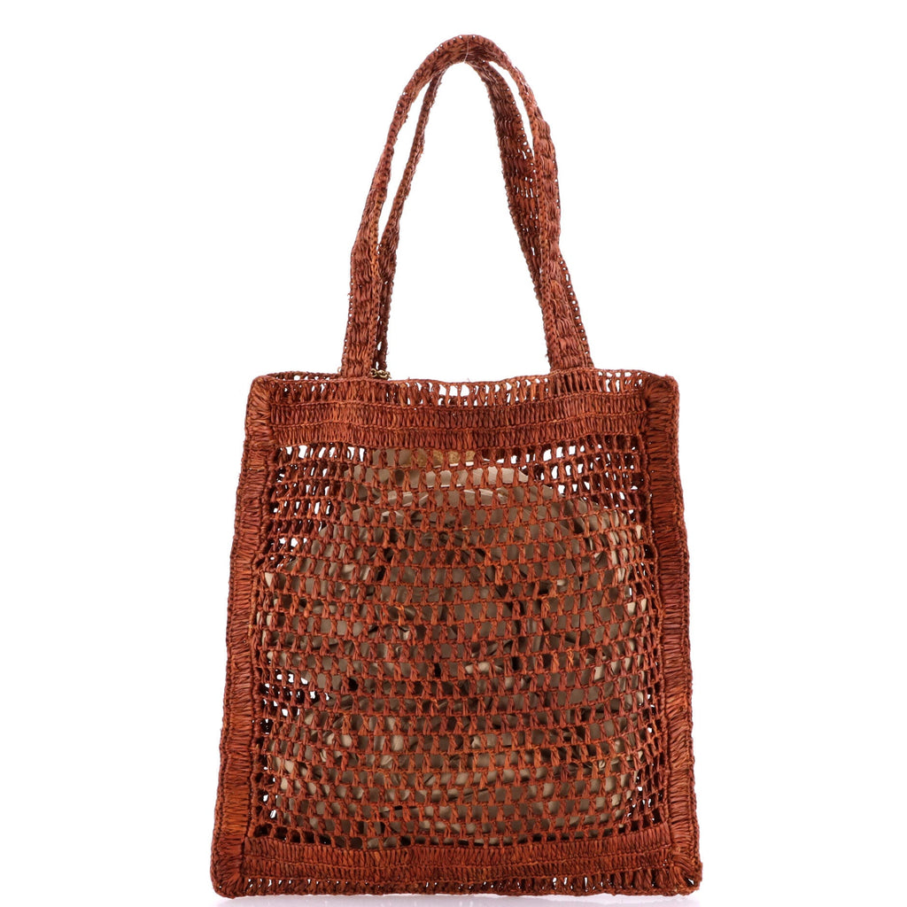 Summer Banana Tote Woven Raffia