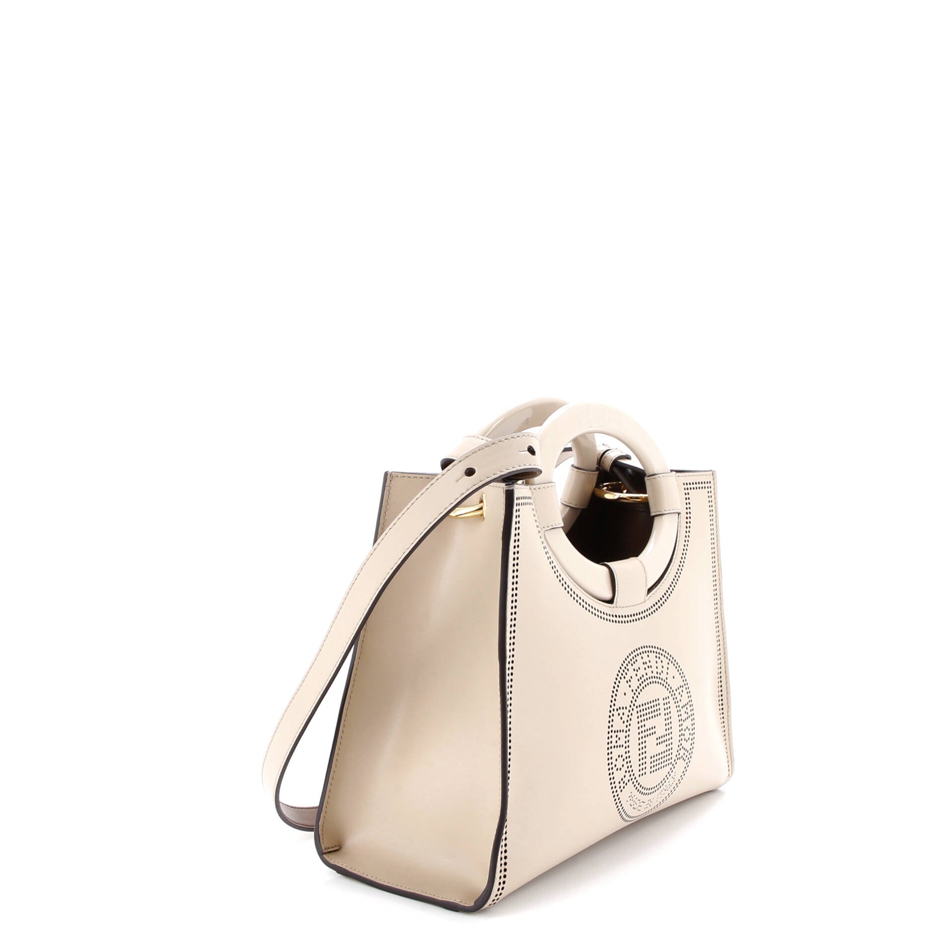 Runaway Shopper Tote Perforated Leather Small