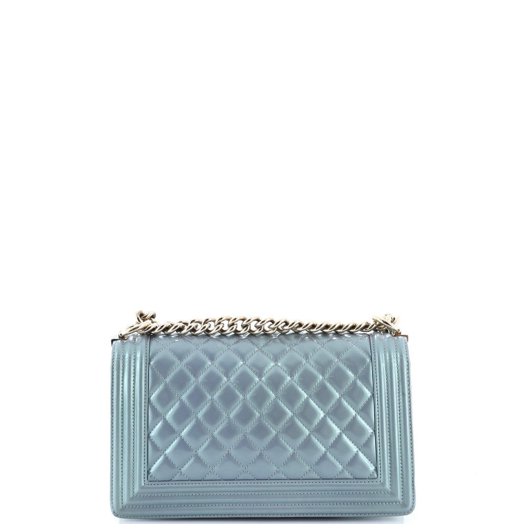 Boy Flap Bag Quilted Iridescent Glazed Calfskin Old Medium