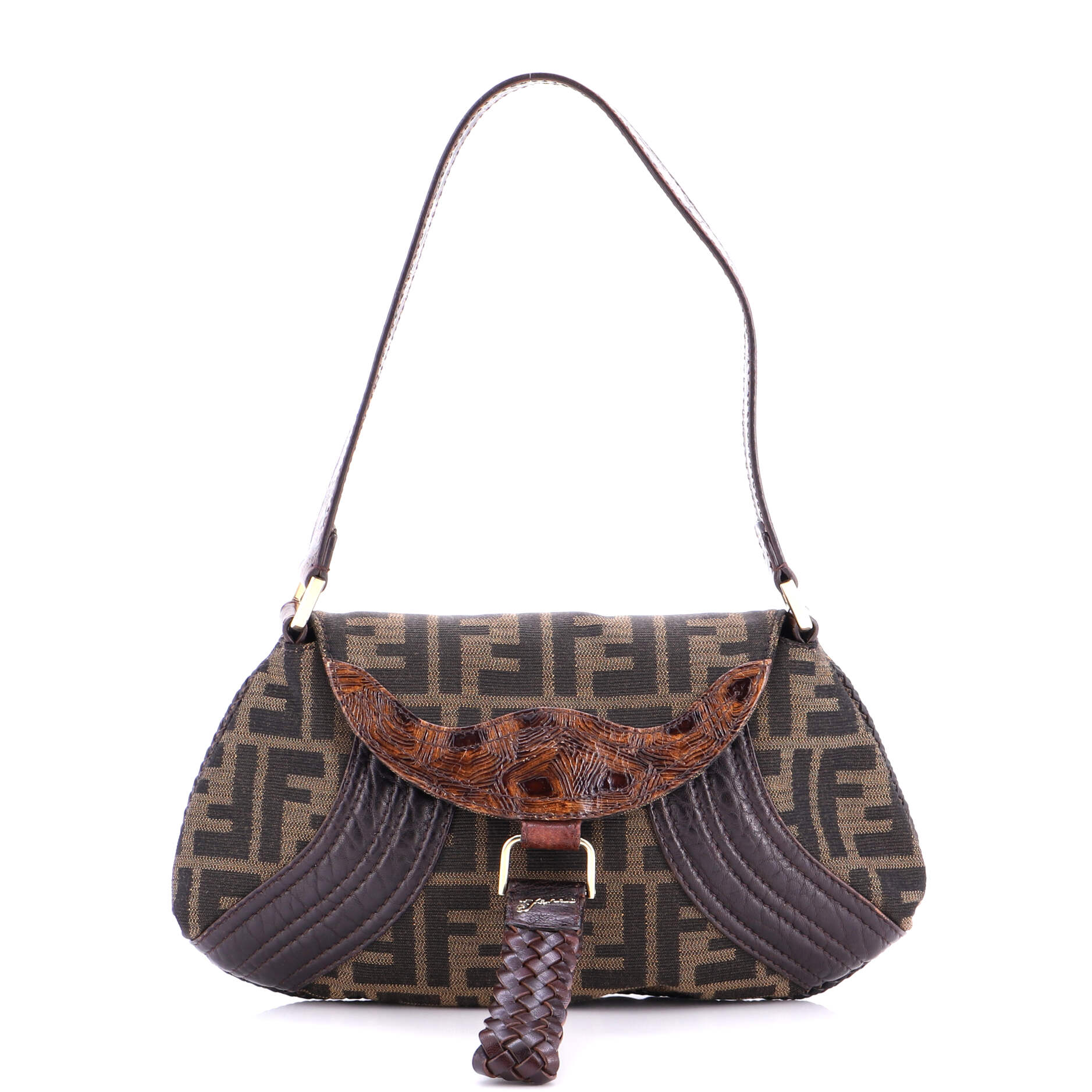 Tortoise Spy Bag Zucca Canvas and Leather Mini