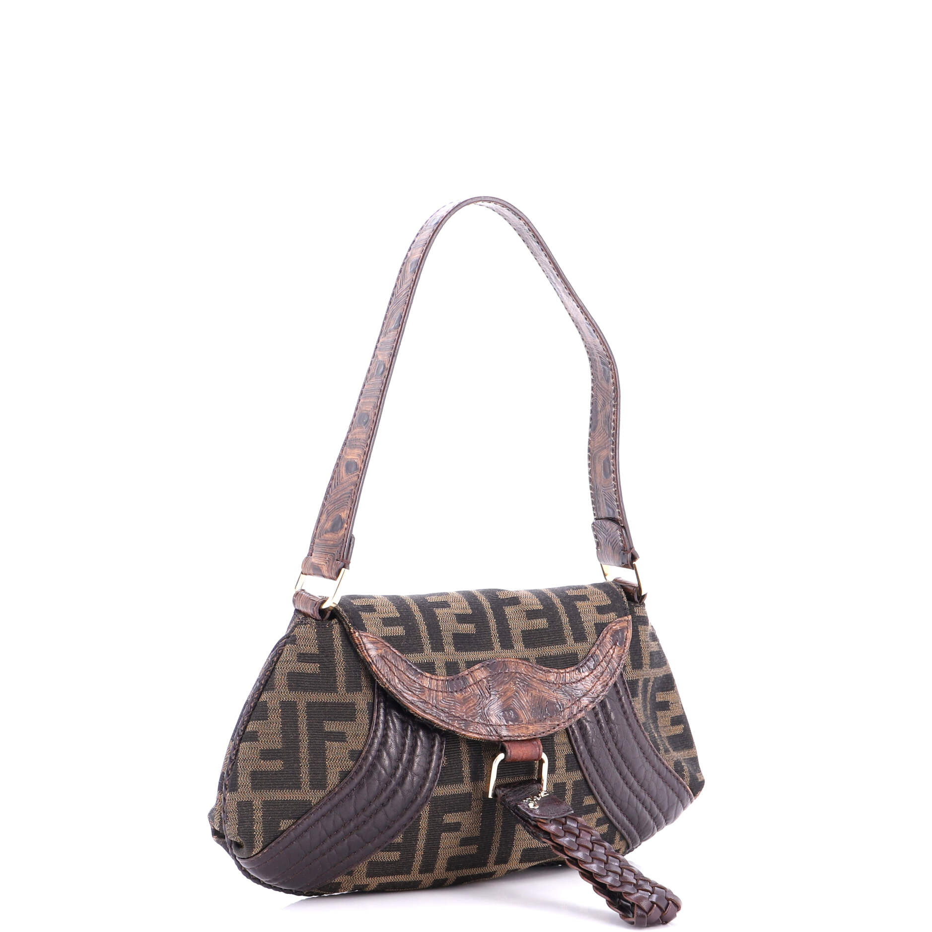 Tortoise Spy Bag Zucca Canvas and Leather Mini