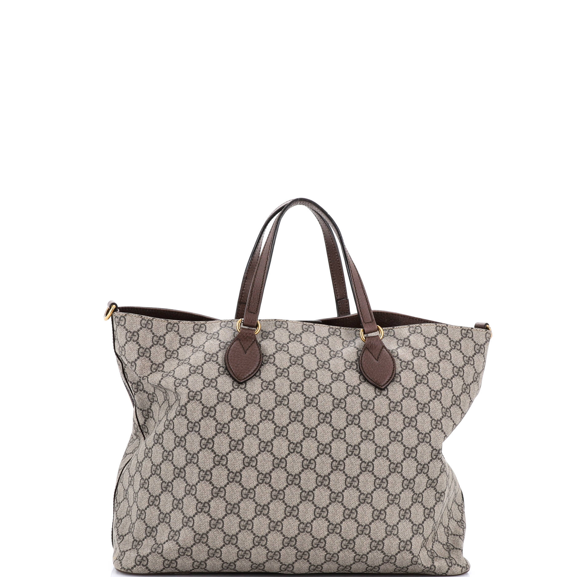 Courrier Convertible Soft Open Tote GG Coated Canvas with Applique Large