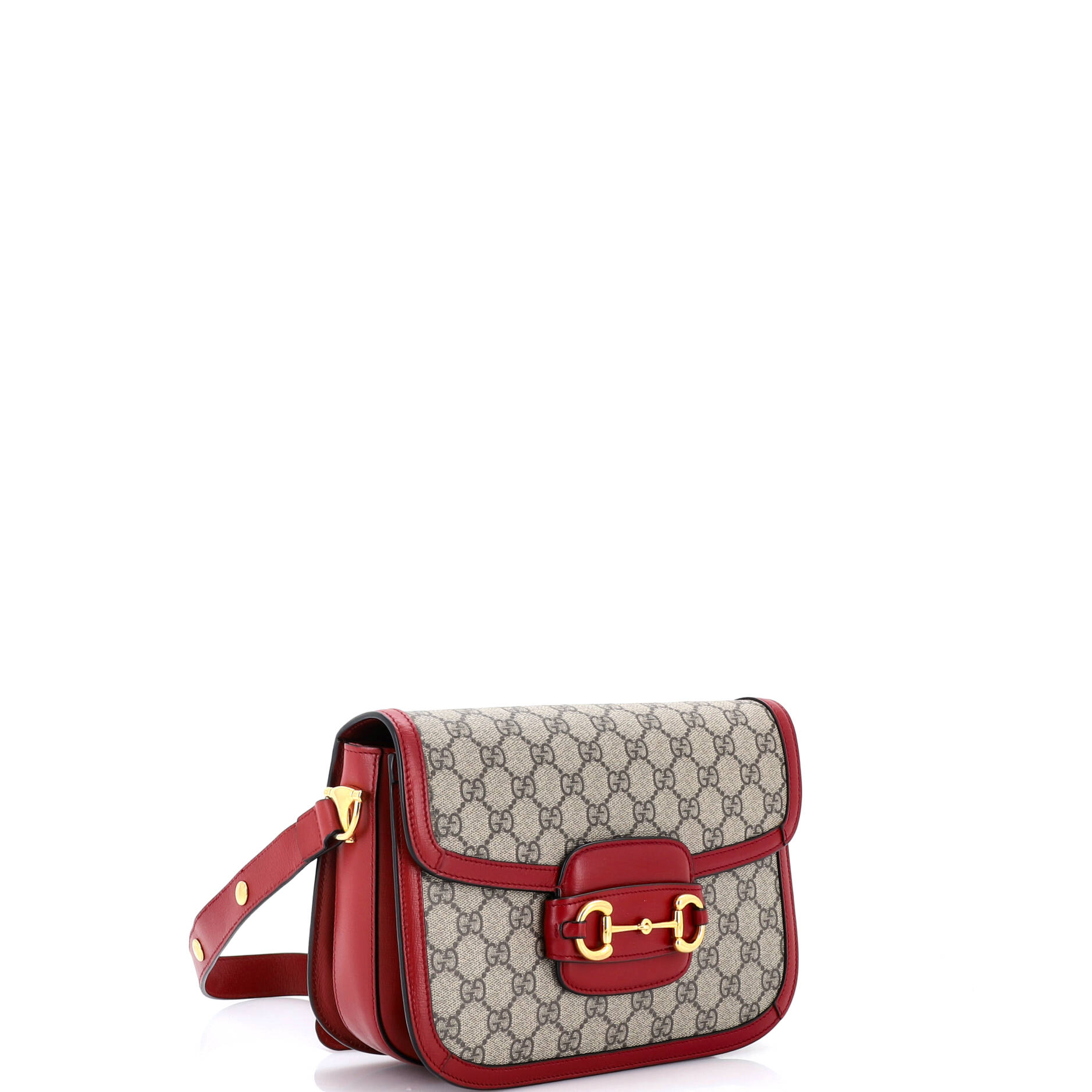 Horsebit 1955 Shoulder Bag GG Coated Canvas with Leather Small