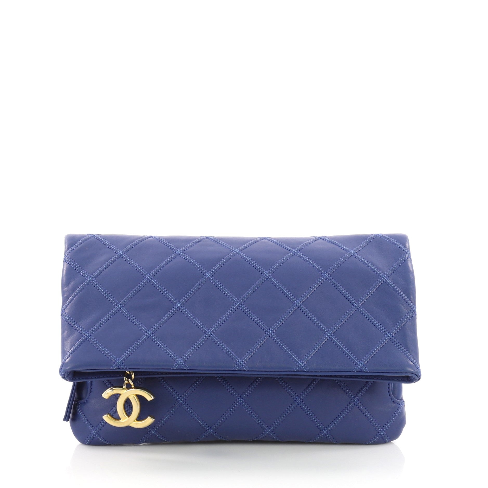 Thin City Clutch Quilted Calfskin Small