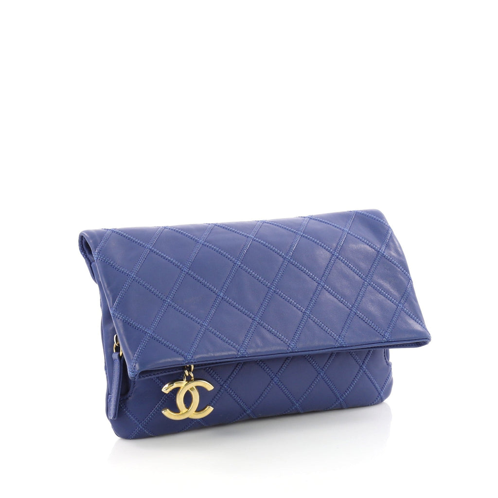 Thin City Clutch Quilted Calfskin Small