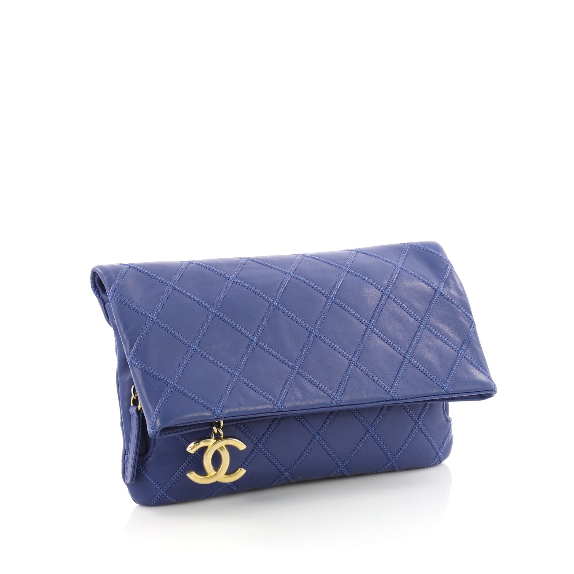 Thin City Clutch Quilted Calfskin Small