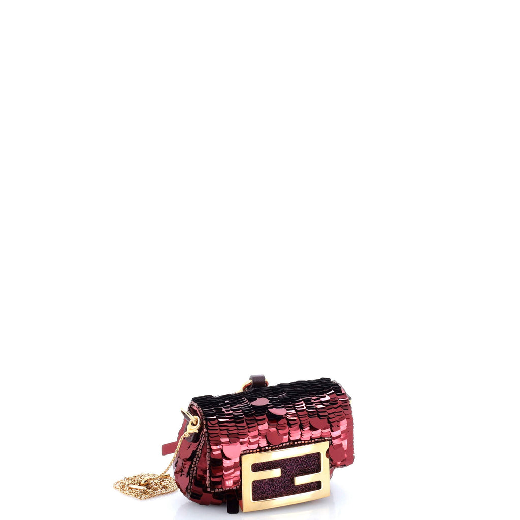 Chain Baguette Charm Bag Sequins Nano