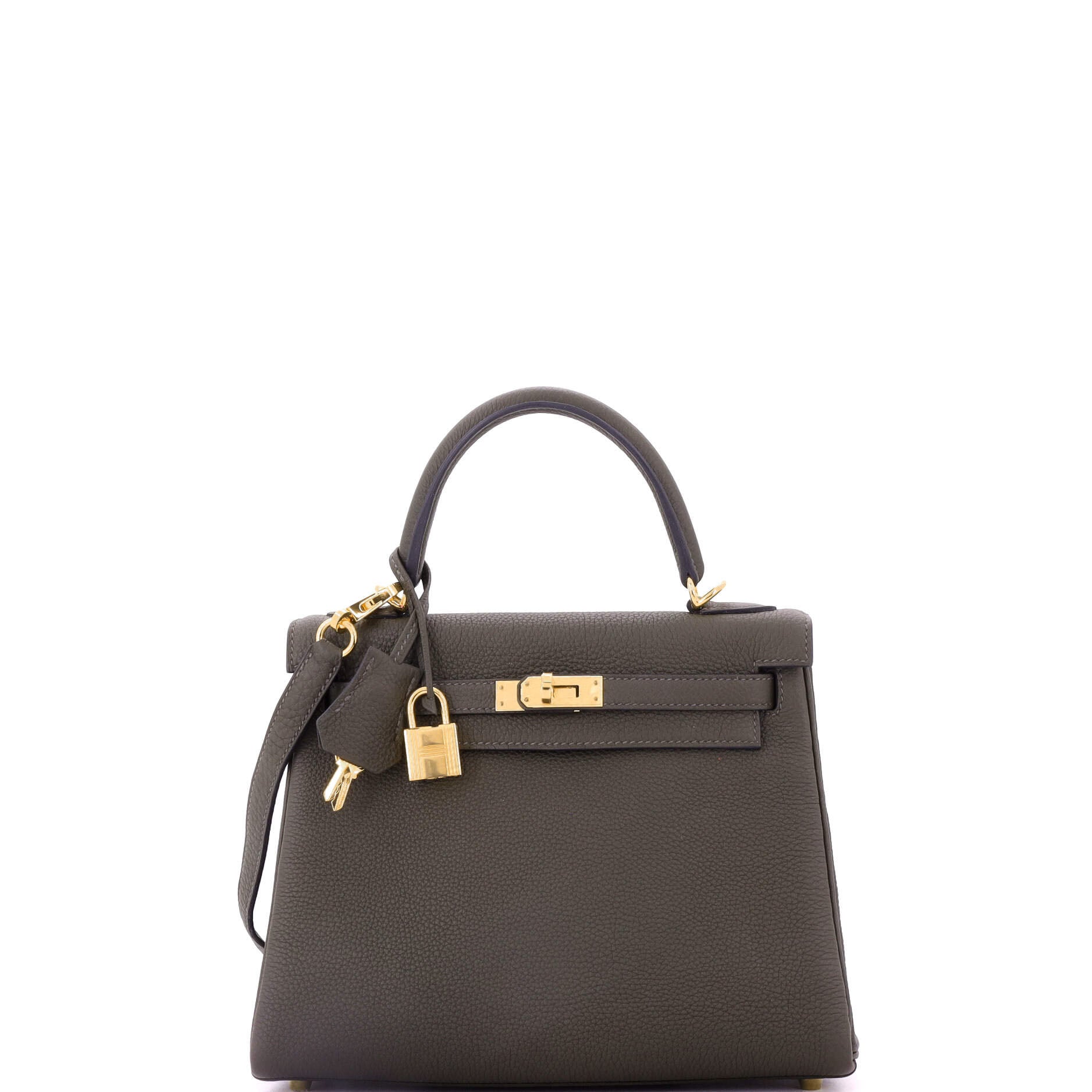 Kelly Handbag Vert Maquis Togo with Gold Hardware 25