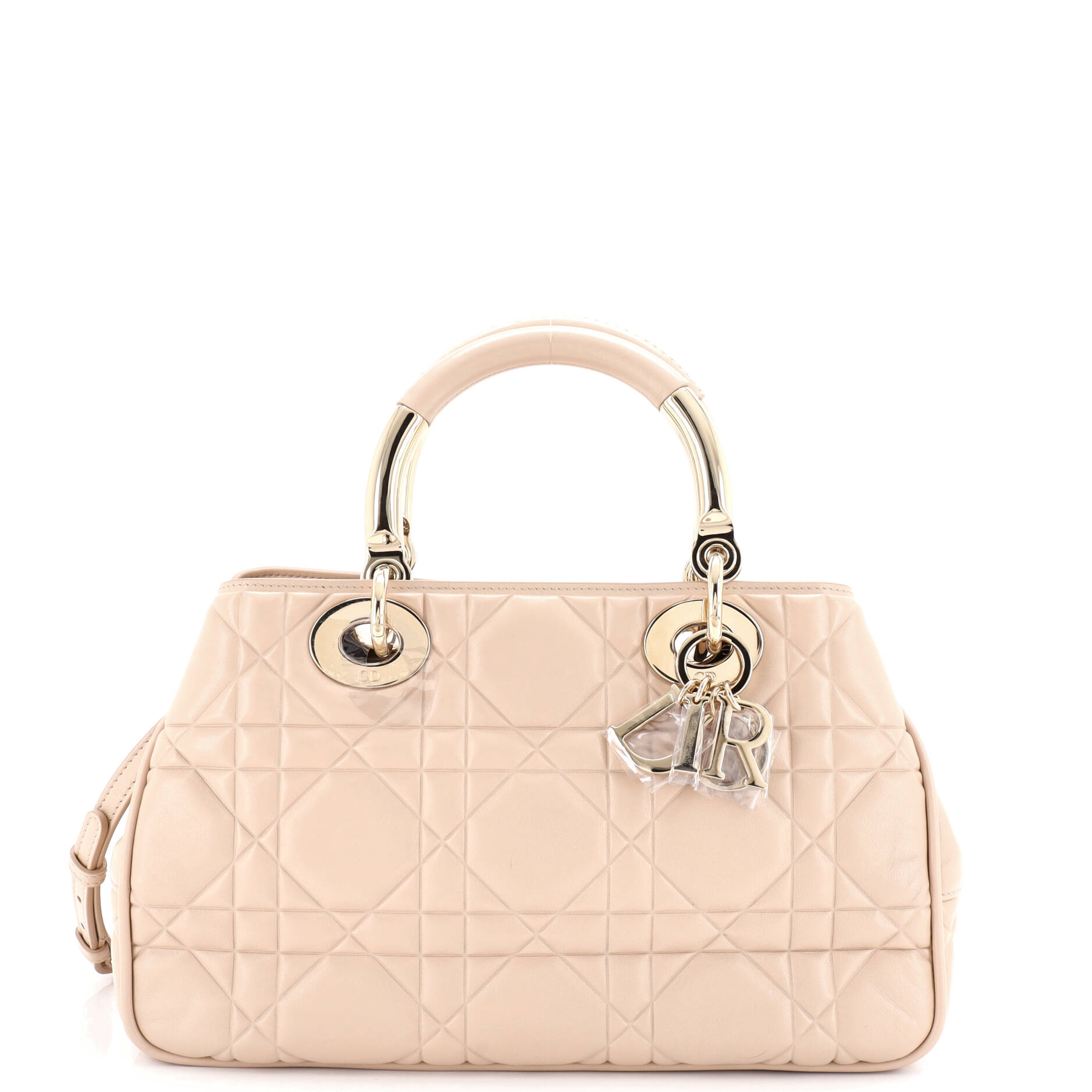 Lady 95.22 Bag Cannage Embossed Leather Medium
