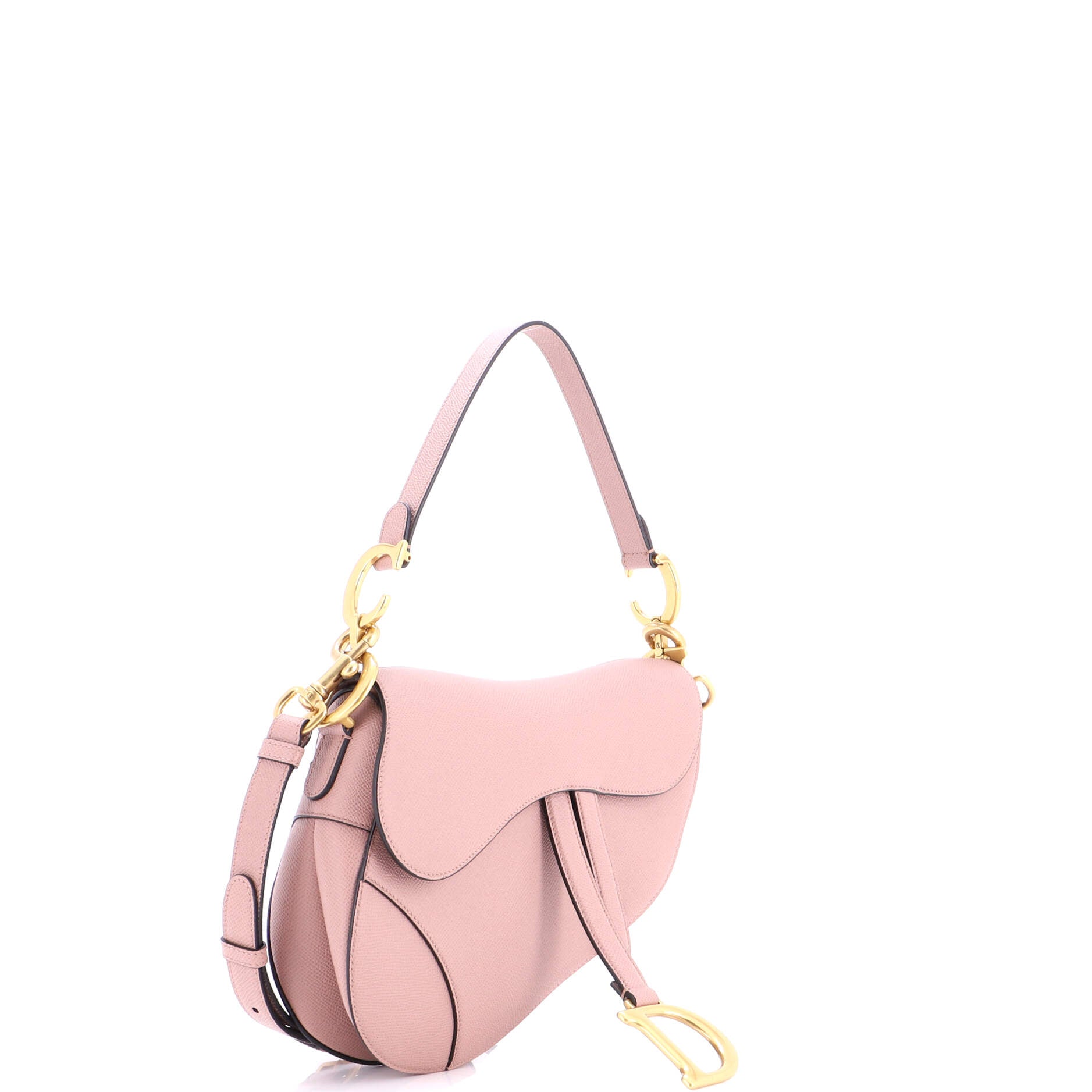Saddle Handbag with Strap Leather Medium