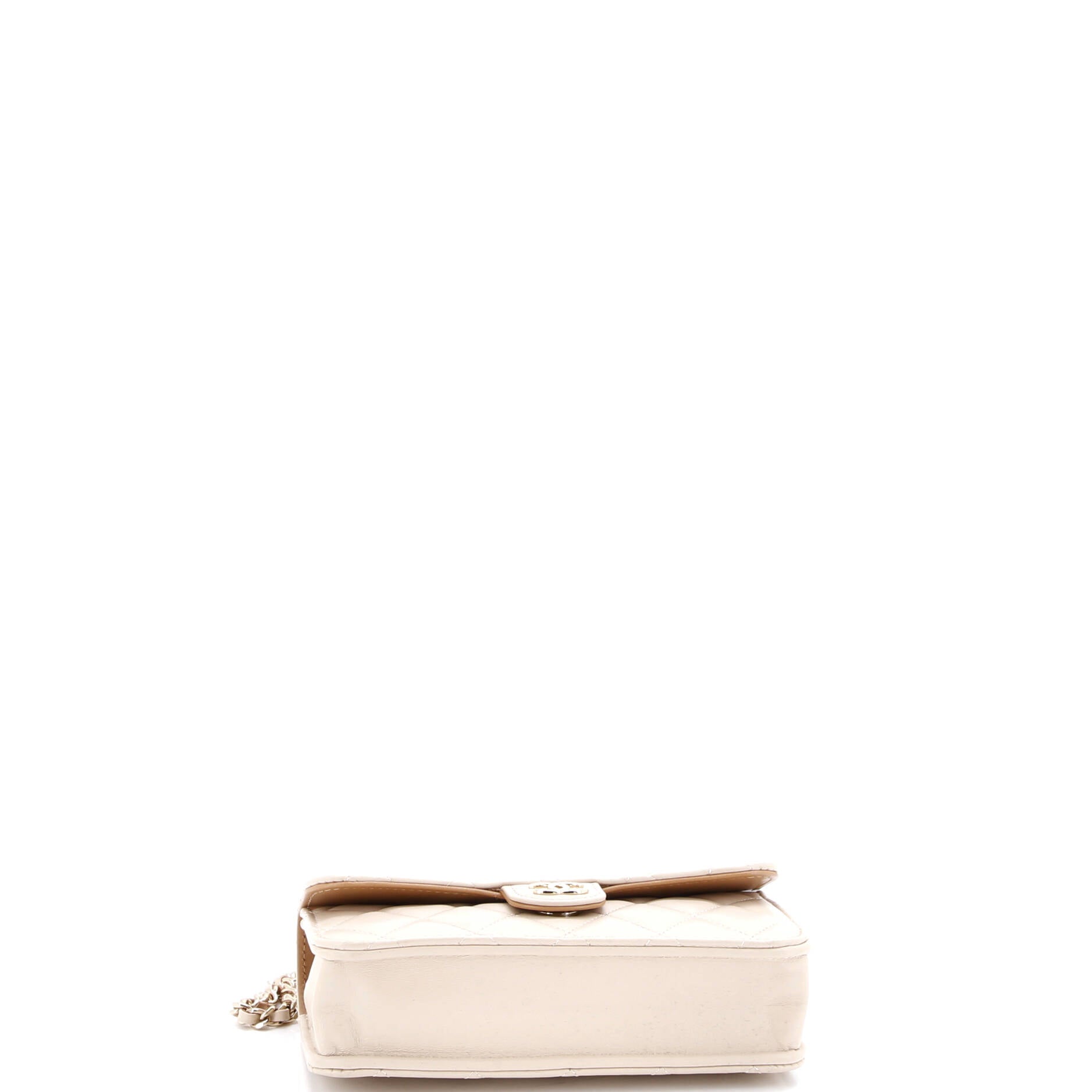 Classic Top Handle Flap Phone Holder with Chain Quilted Lambskin