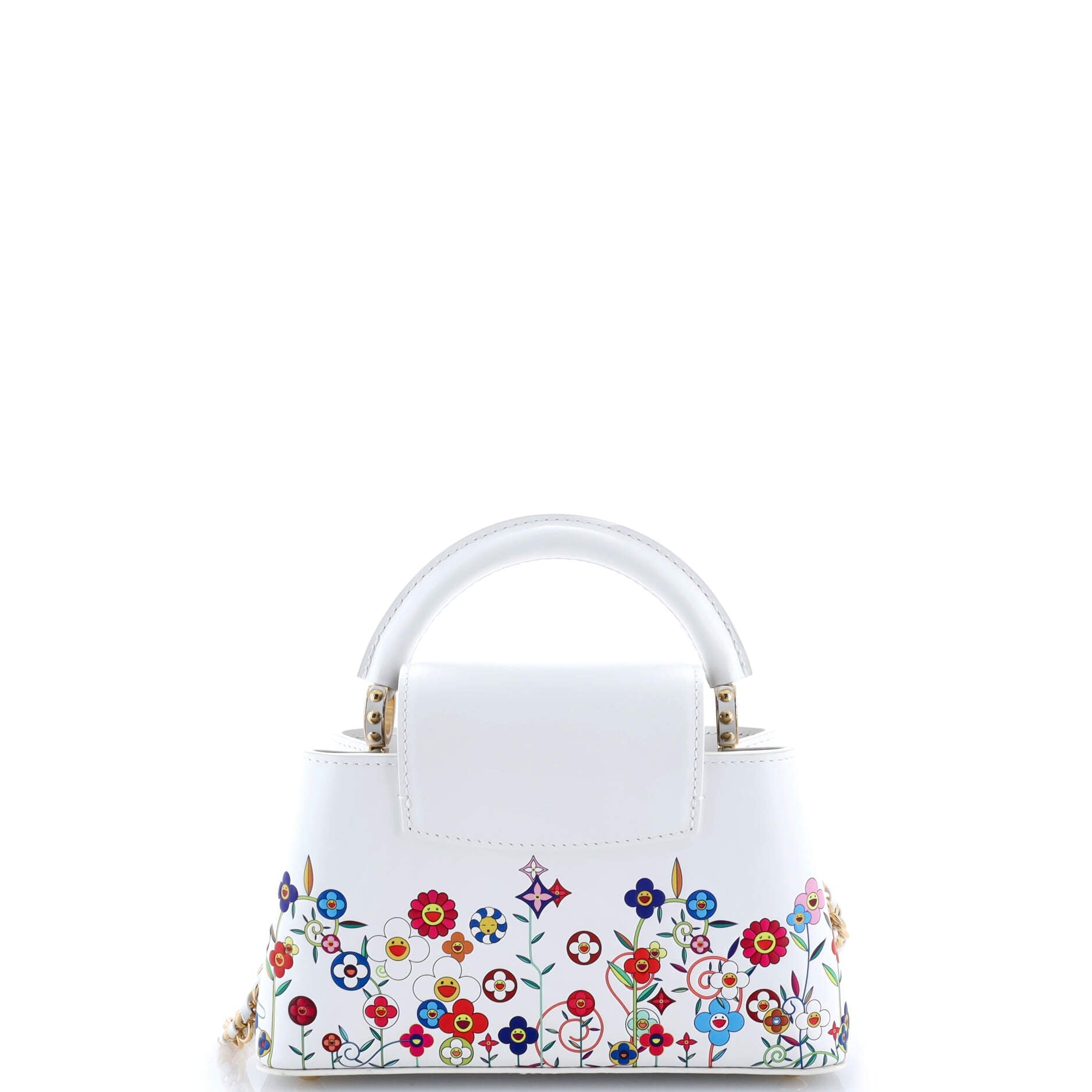 x Takashi Murakami Capucines East West Bag Limited Edition Floral Embossed Leather Mini