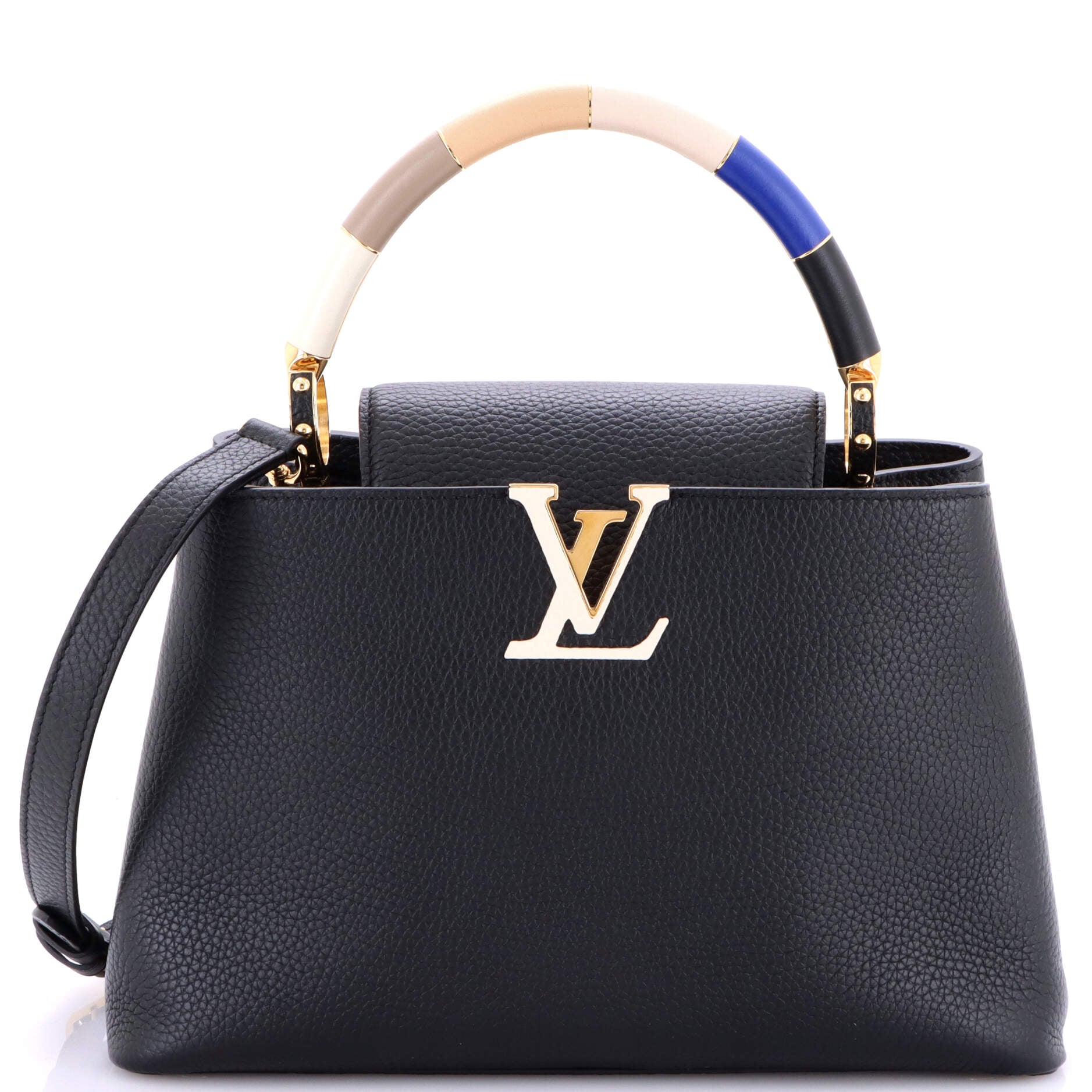 Jewel Handle Capucines Bag Taurillon Leather with Resin PM