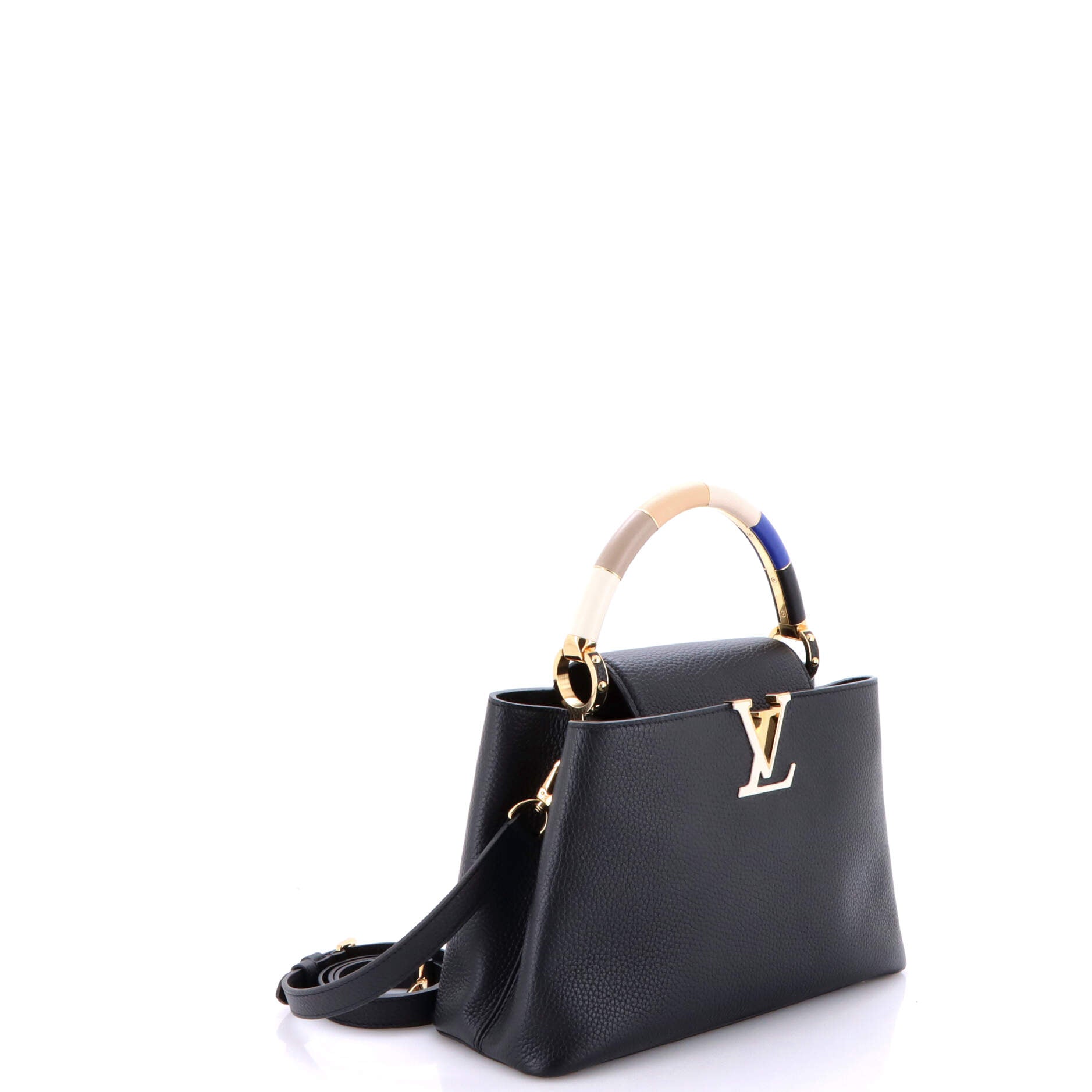 Jewel Handle Capucines Bag Taurillon Leather with Resin PM