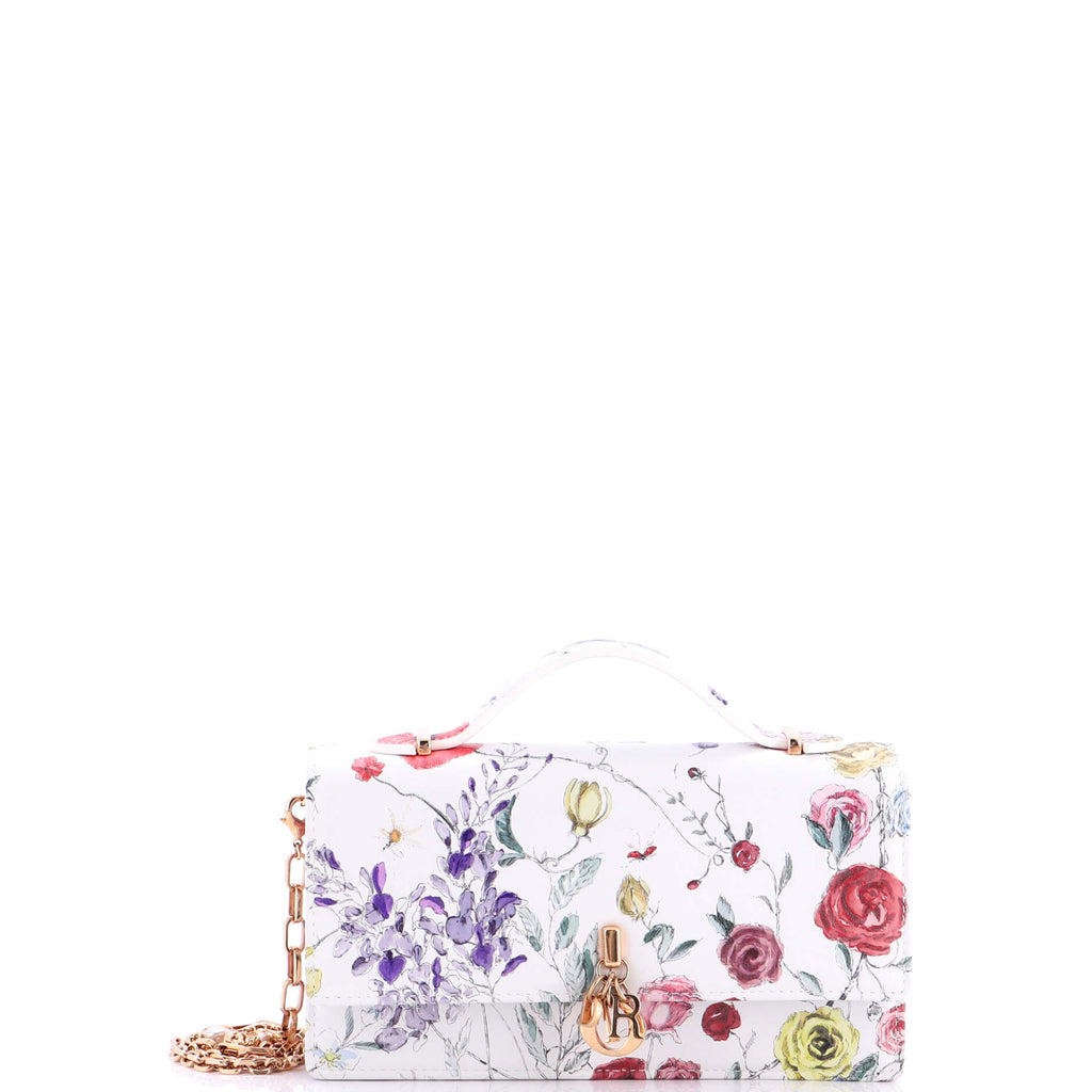 My Dior Top Handle Flap Bag Printed Leather Mini