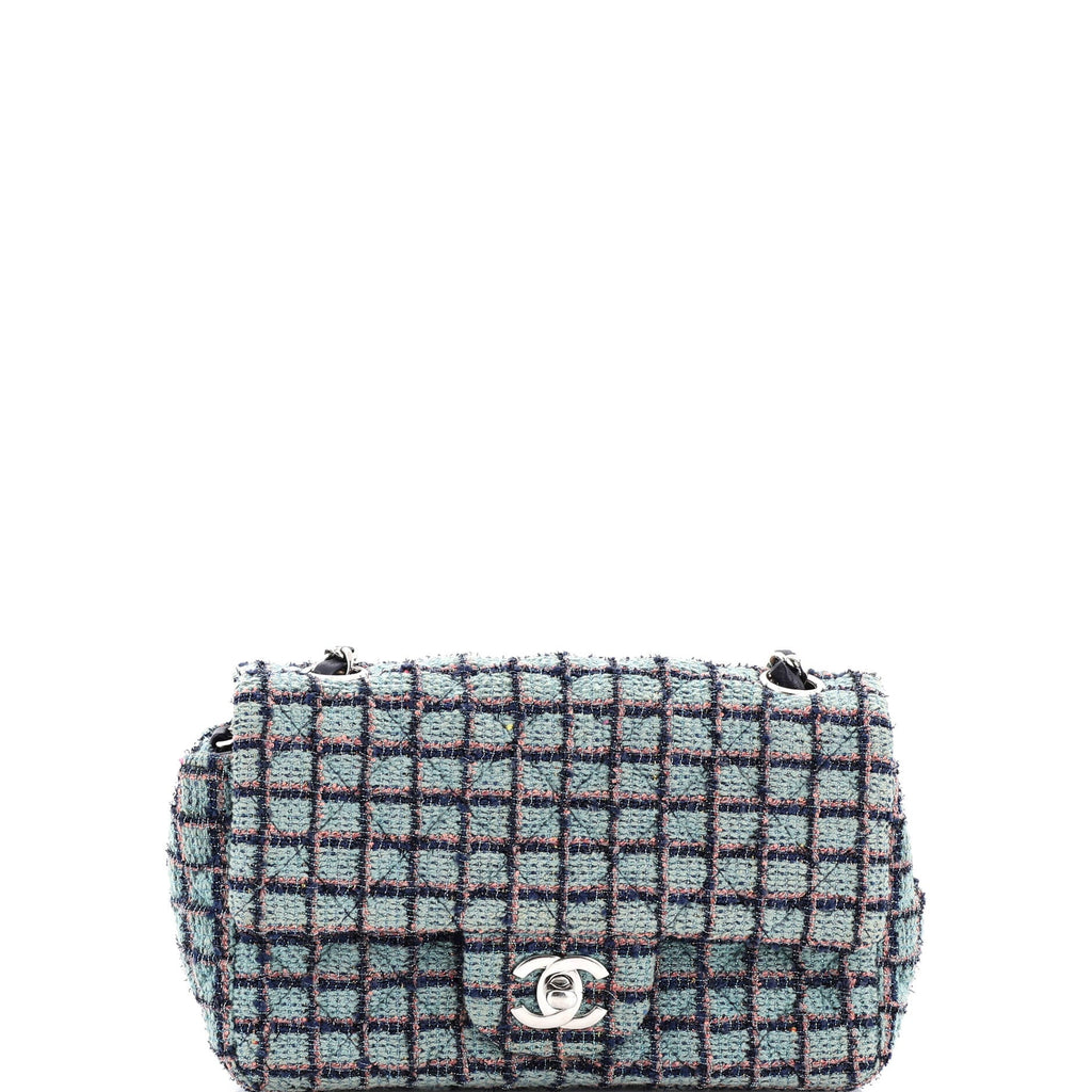 Classic Single Flap Bag Quilted Tweed Mini