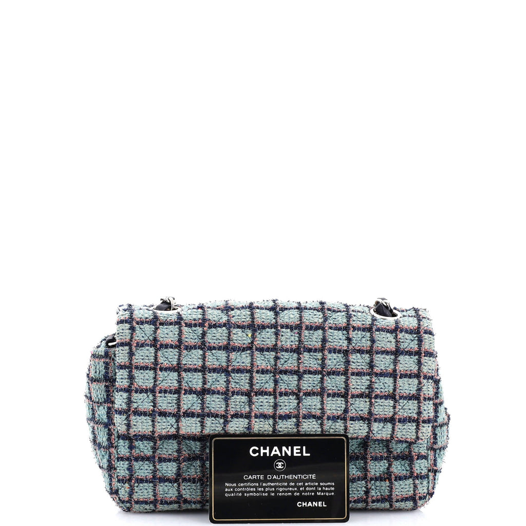 Classic Single Flap Bag Quilted Tweed Mini
