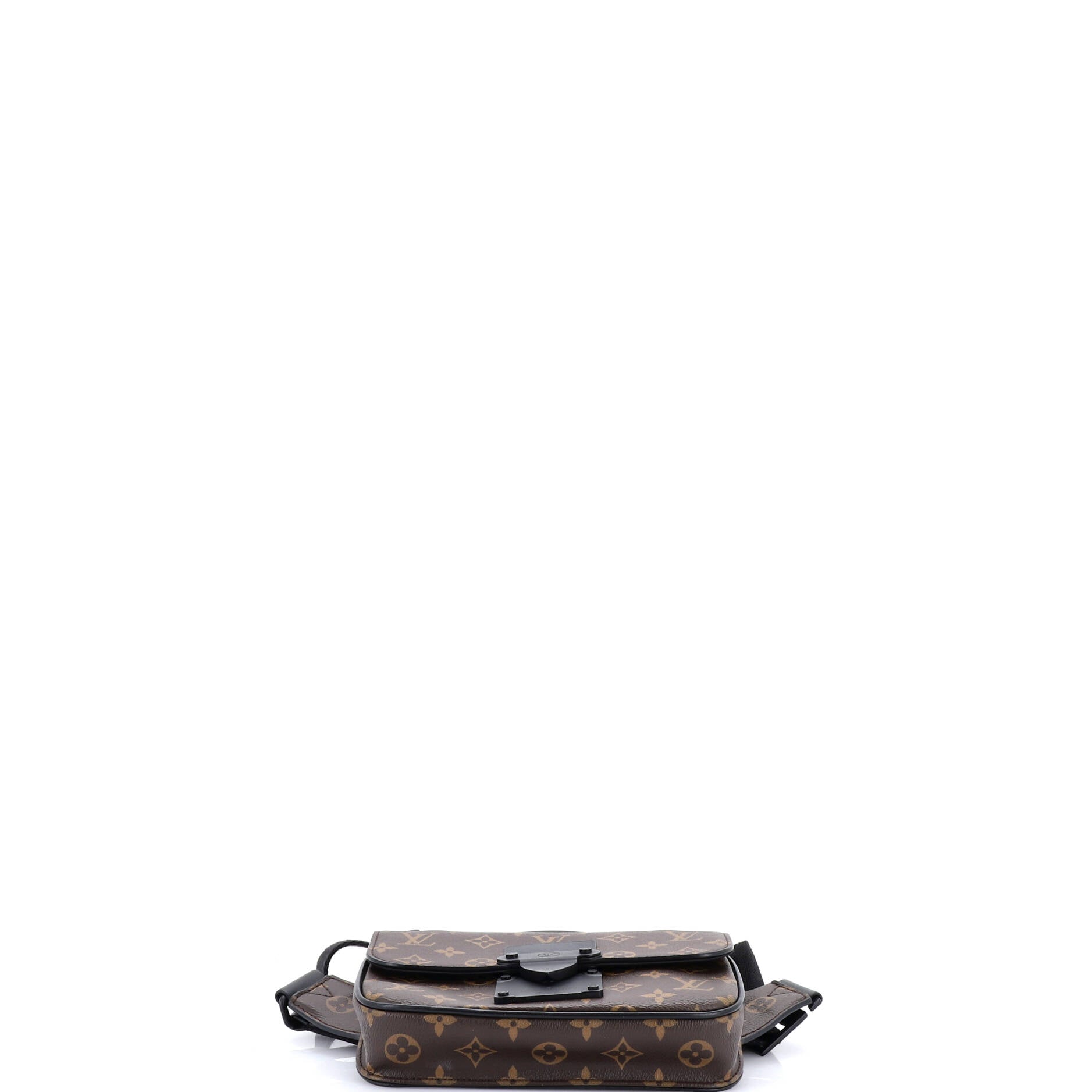 S Lock Sling Bag Macassar Monogram Canvas