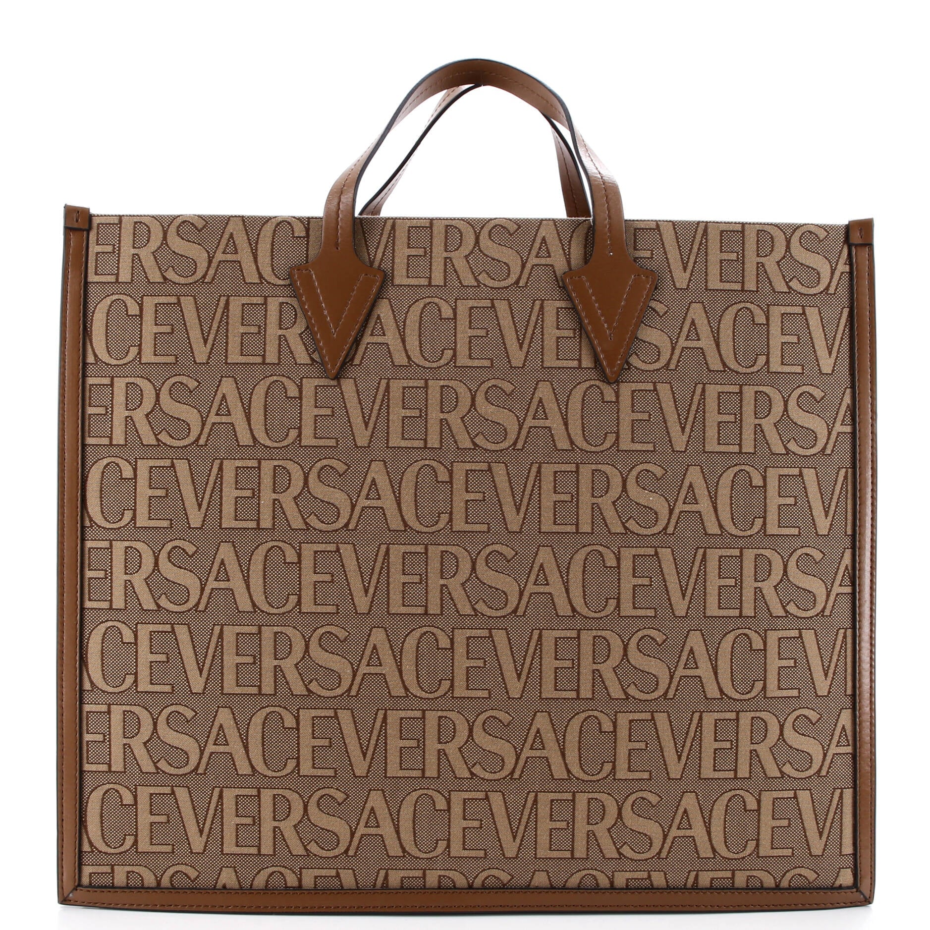 Allover Logo Convertible Tote Printed Canvas Large