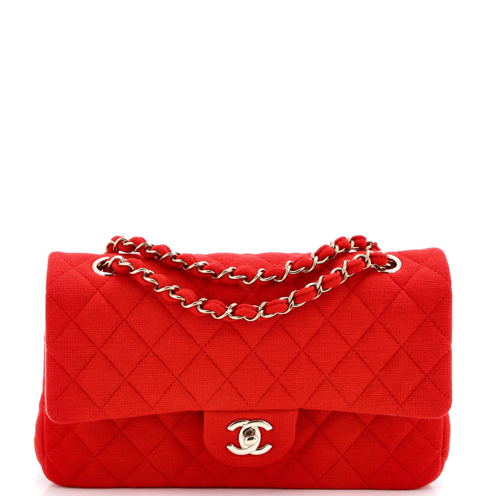 Classic Double Flap Bag Quilted Jersey Medium