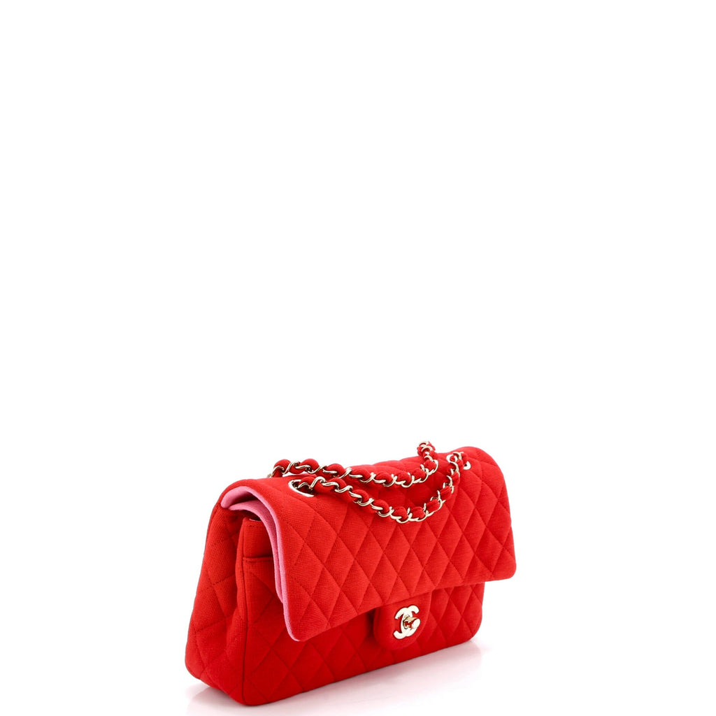 Classic Double Flap Bag Quilted Jersey Medium