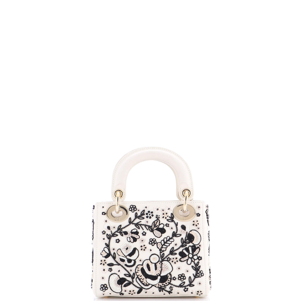 Lady Dior Chain Bag Beaded Embroidered Leather Mini