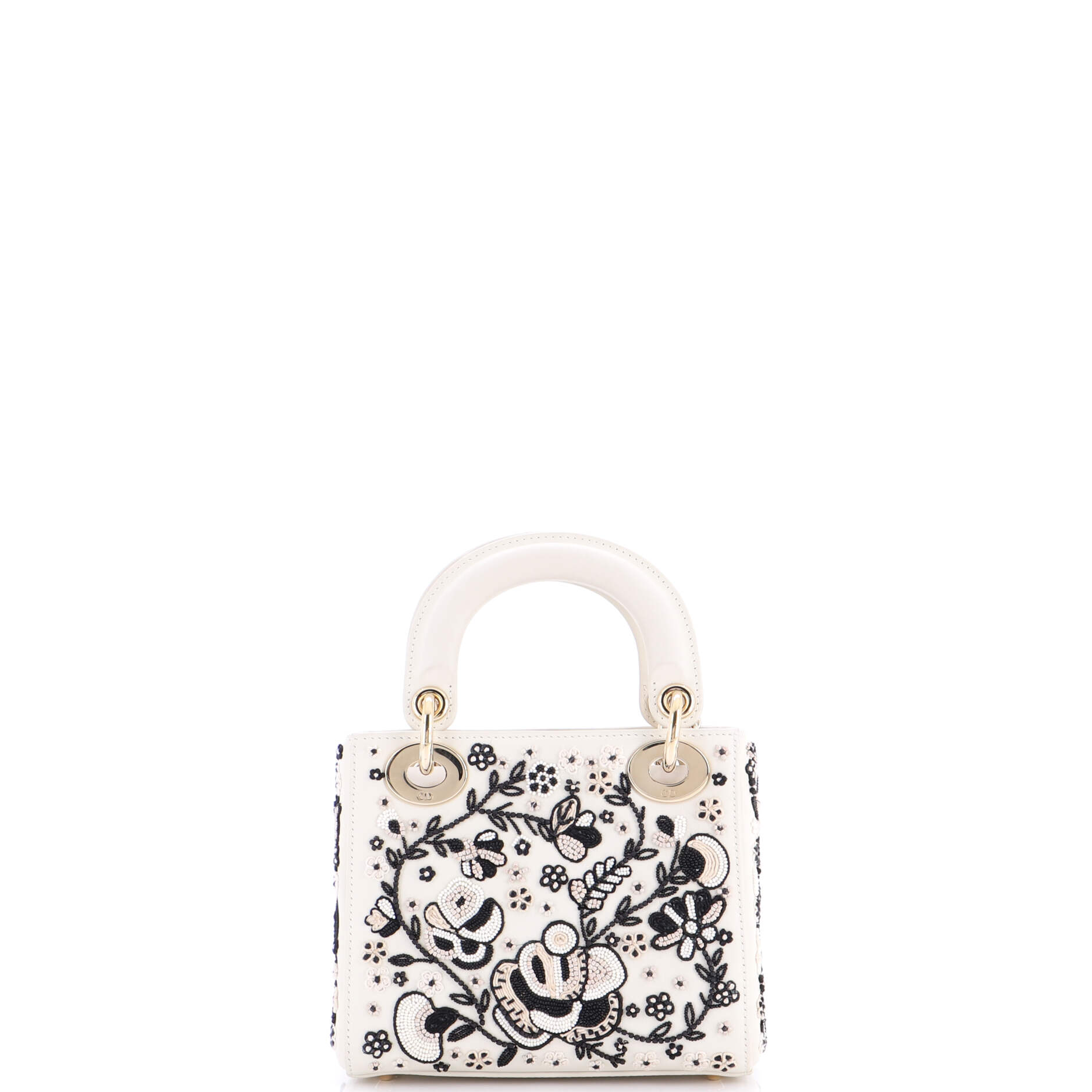 Lady Dior Chain Bag Beaded Embroidered Leather Mini
