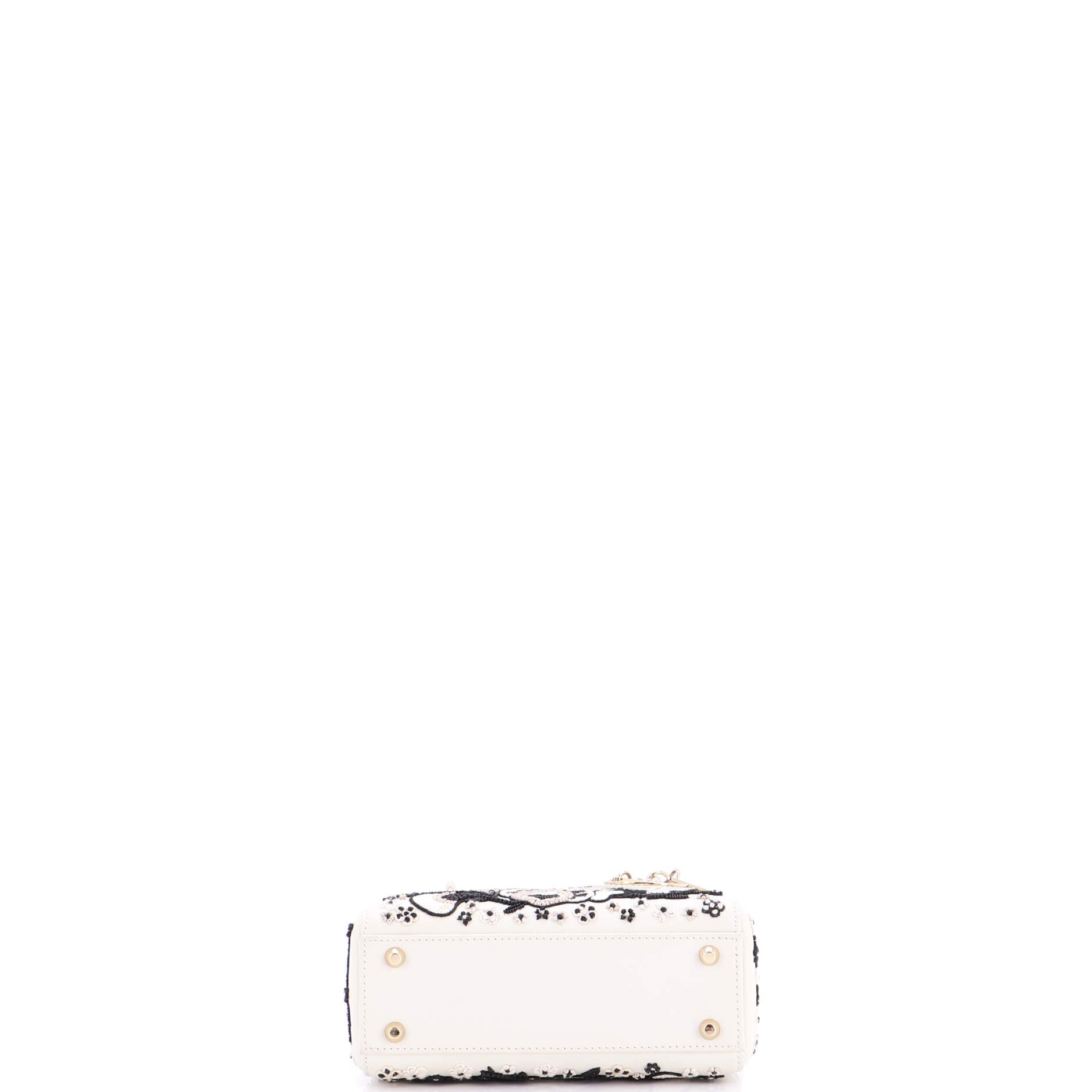 Lady Dior Chain Bag Beaded Embroidered Leather Mini