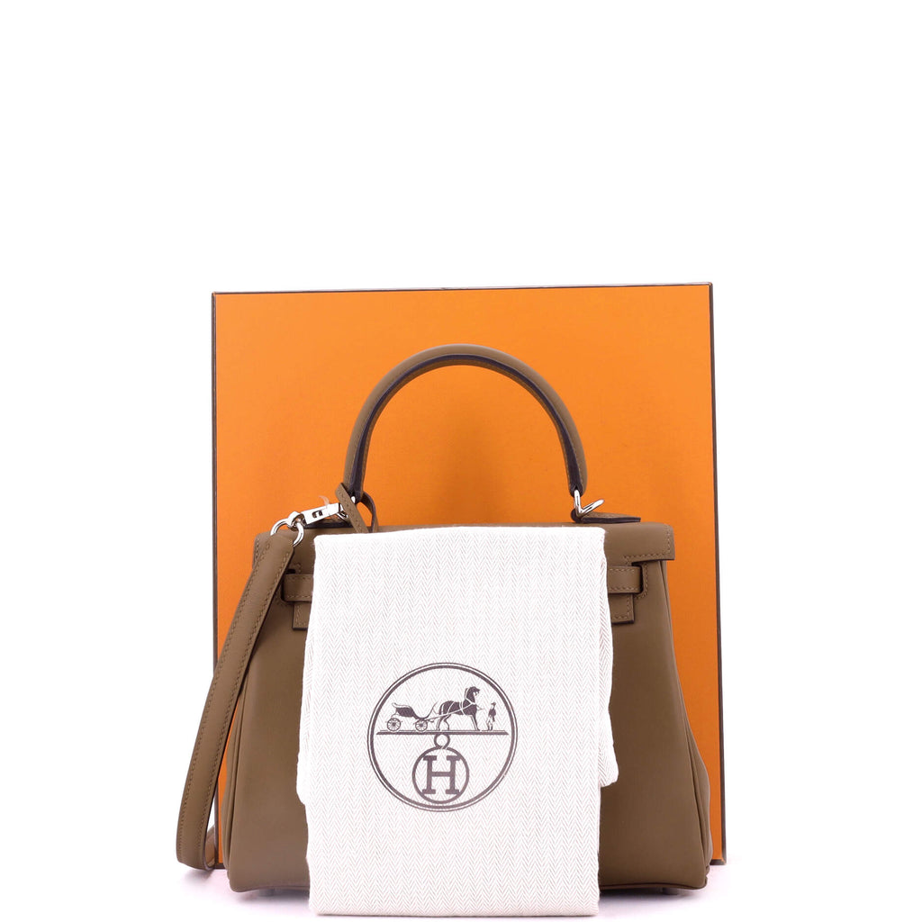 Kelly Handbag Verso Swift with Palladium Hardware 25