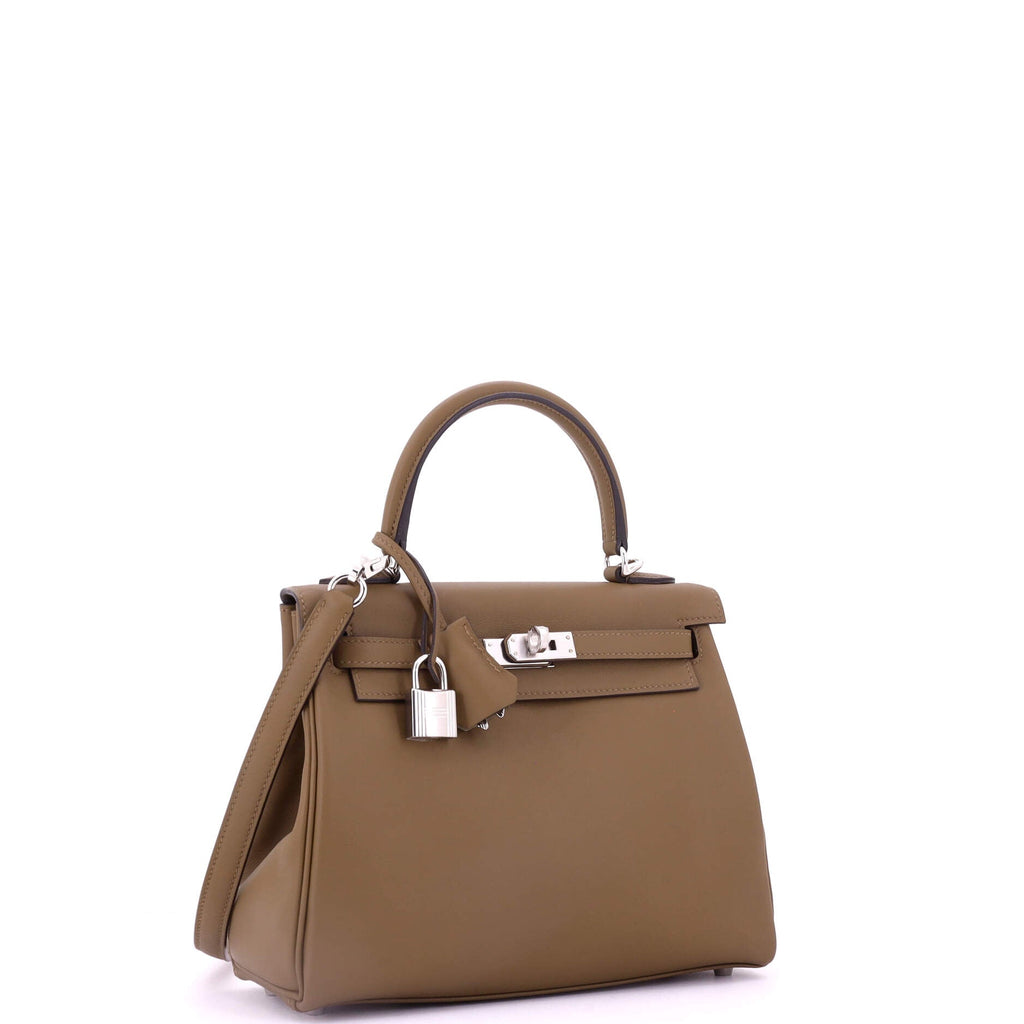 Kelly Handbag Verso Swift with Palladium Hardware 25