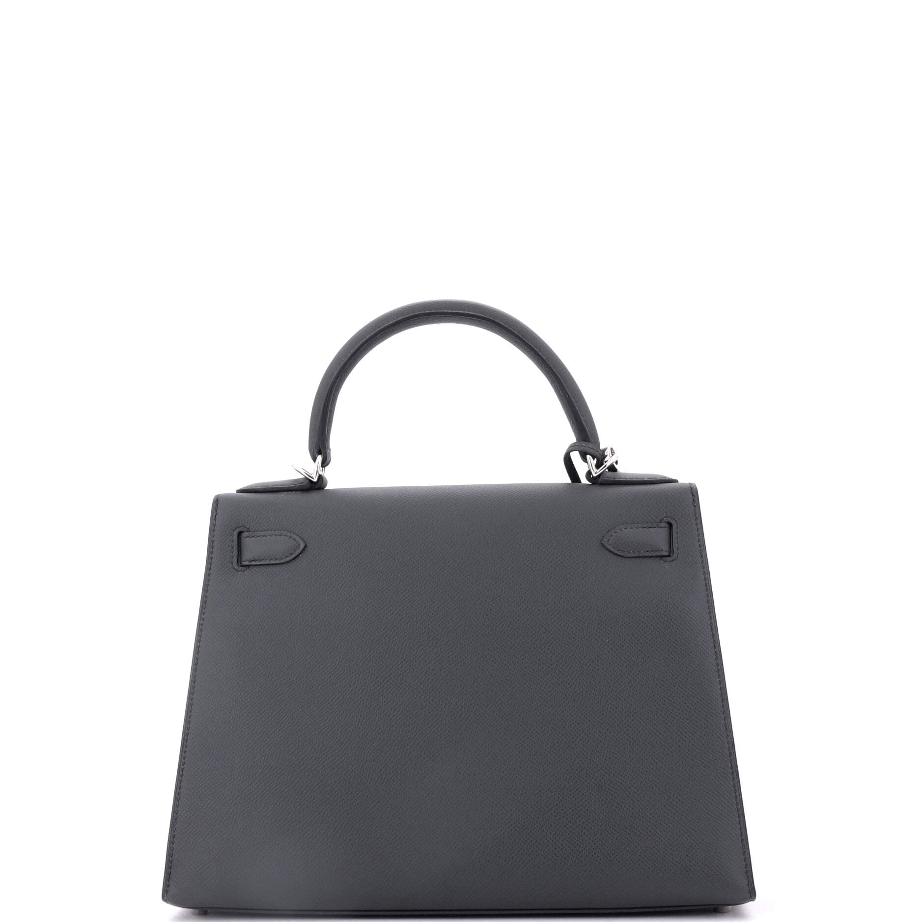 Kelly Handbag Grey Epsom with Palladium Hardware 28