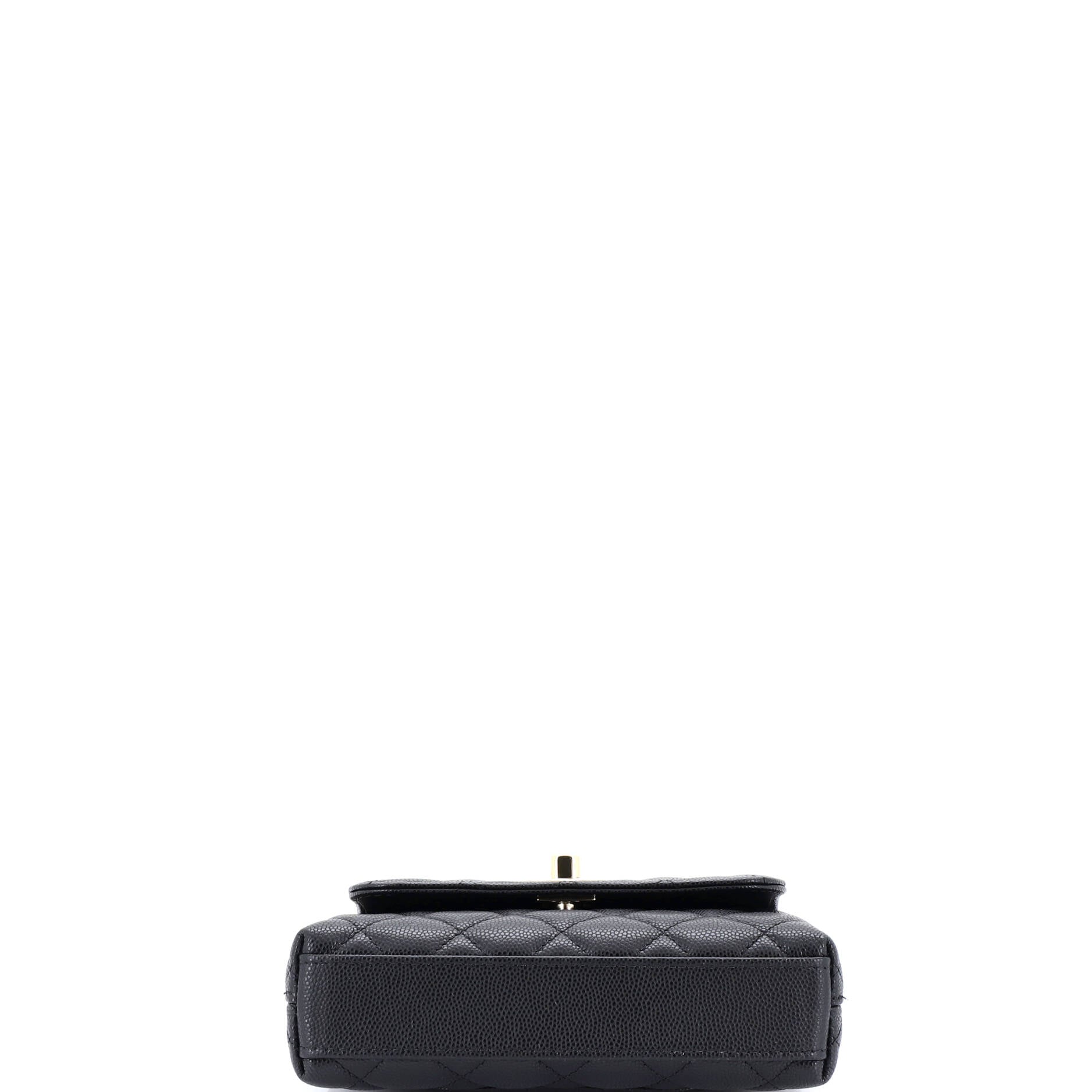 Coco Top Handle Clutch with Chain Quilted Caviar Mini