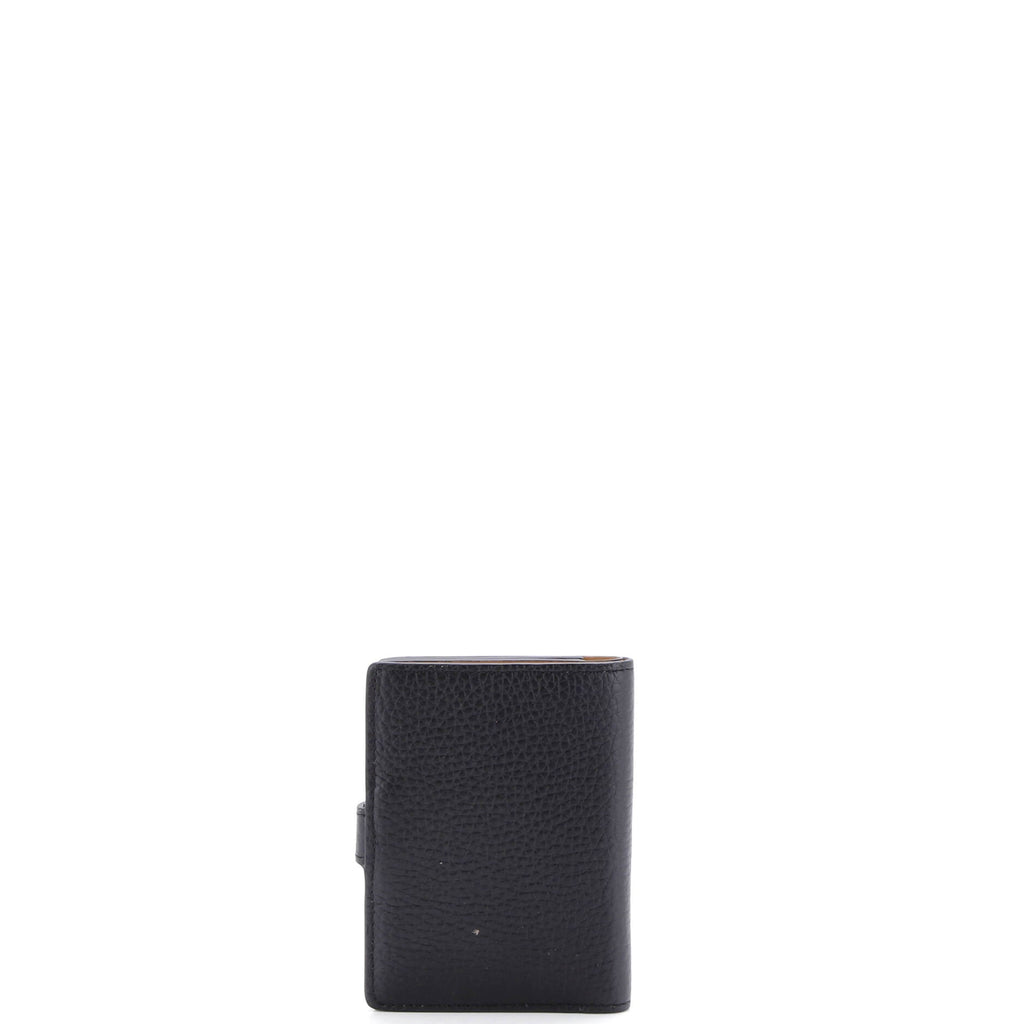LV Vertical Wallet Taurillion Leather Compact