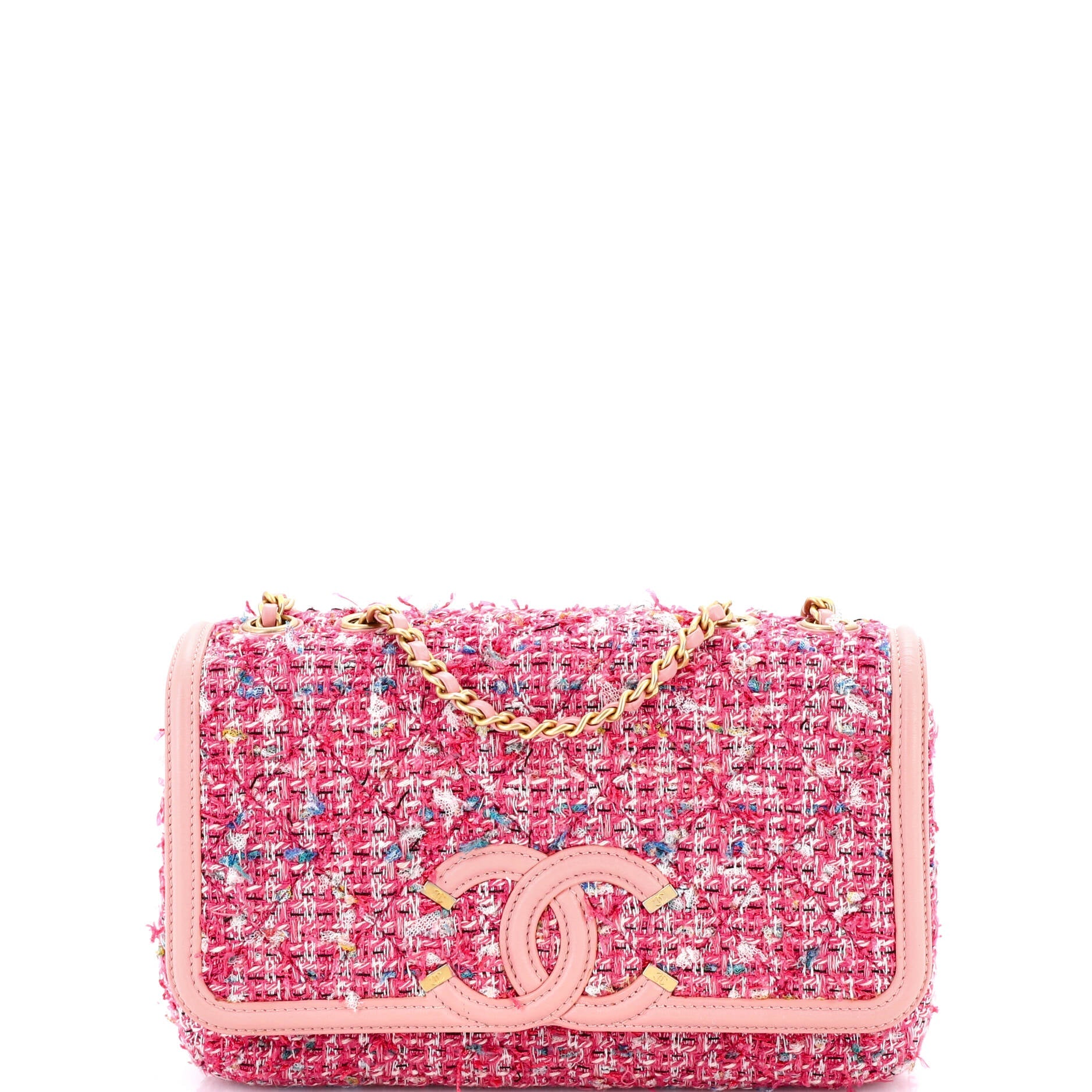 Filigree Flap Bag Quilted Tweed Small