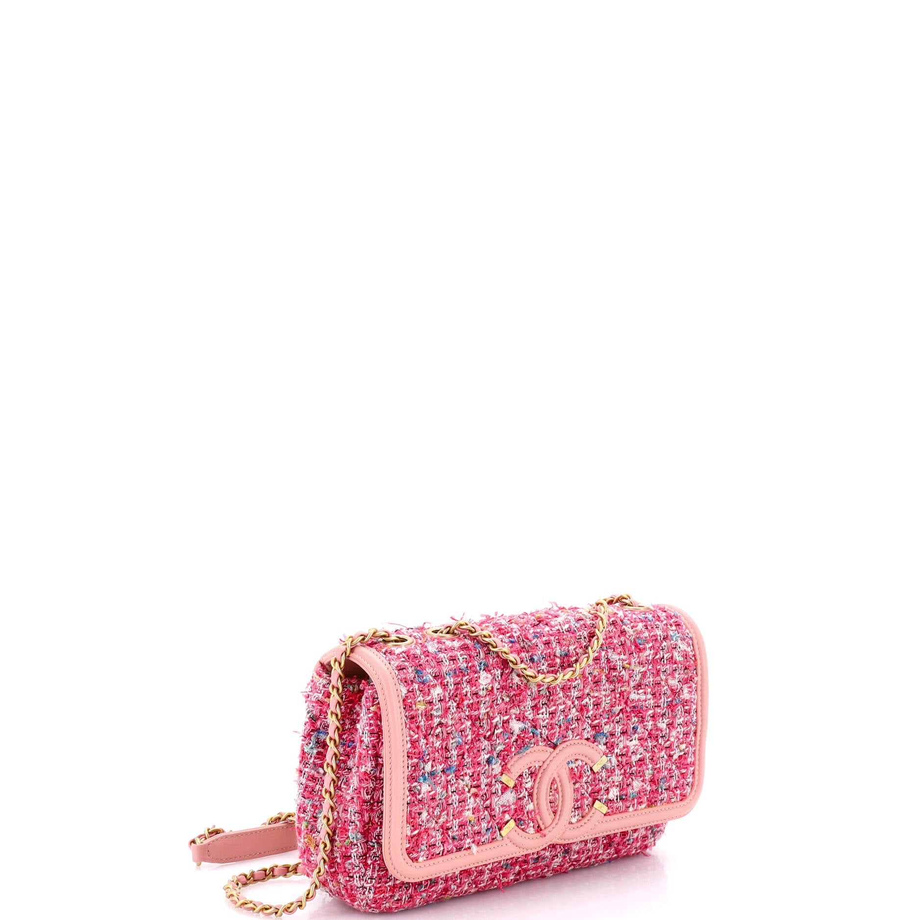 Filigree Flap Bag Quilted Tweed Small
