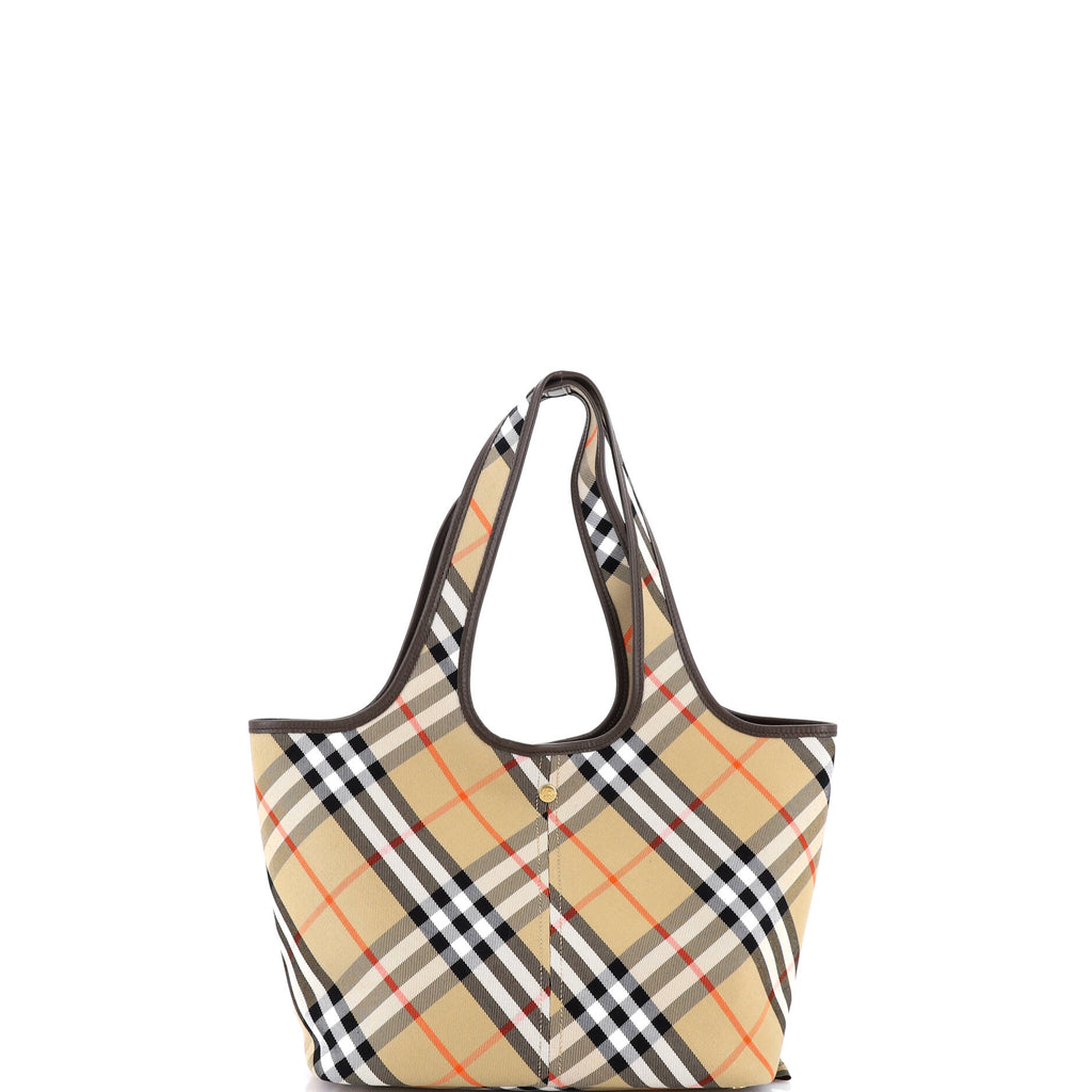 East-West Tote Vintage Check Canvas Small