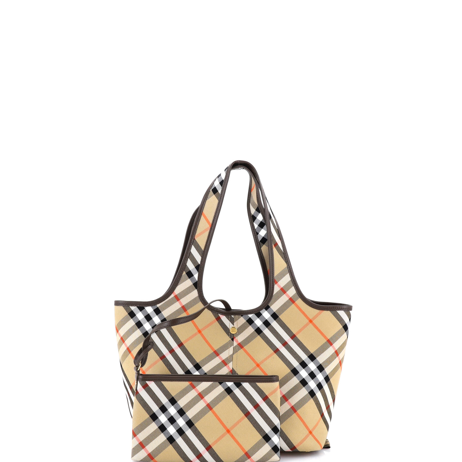East-West Tote Vintage Check Canvas Small