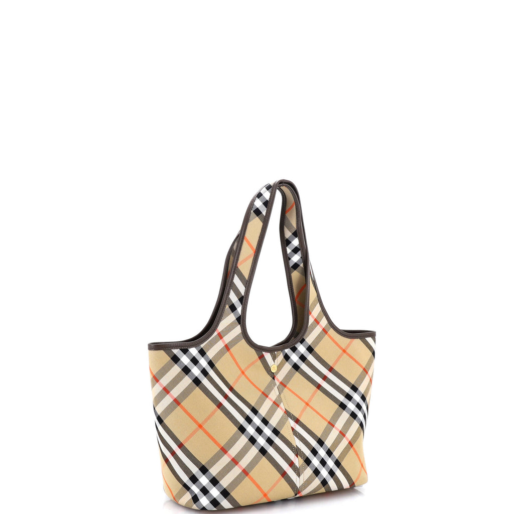 East-West Tote Vintage Check Canvas Small