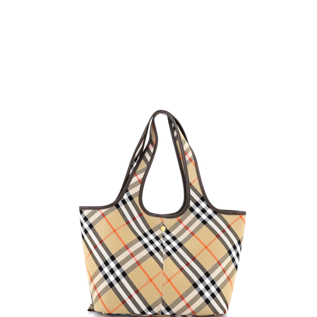 East-West Tote Vintage Check Canvas Small