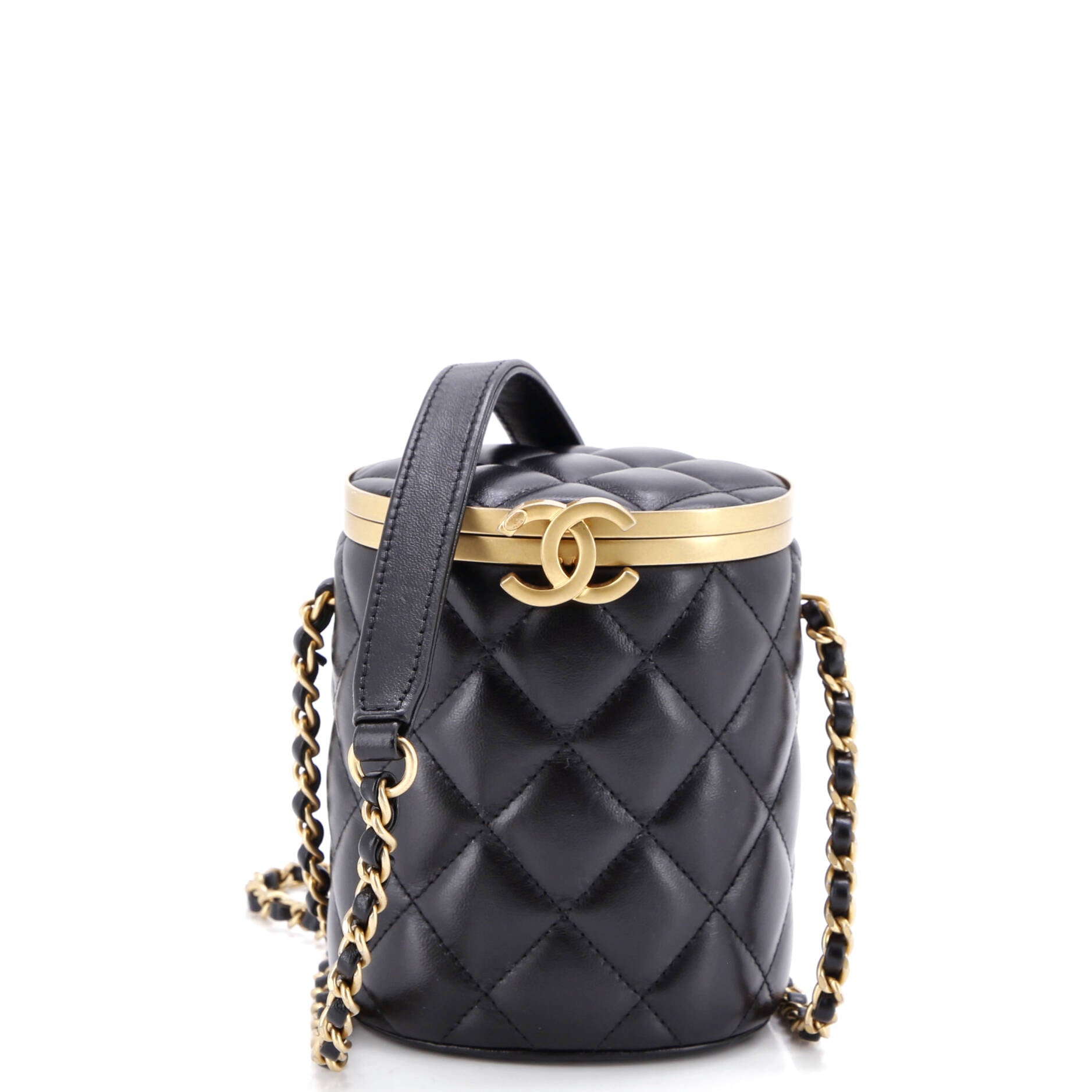 Crown Box Vanity Bag Quilted Lambskin Mini