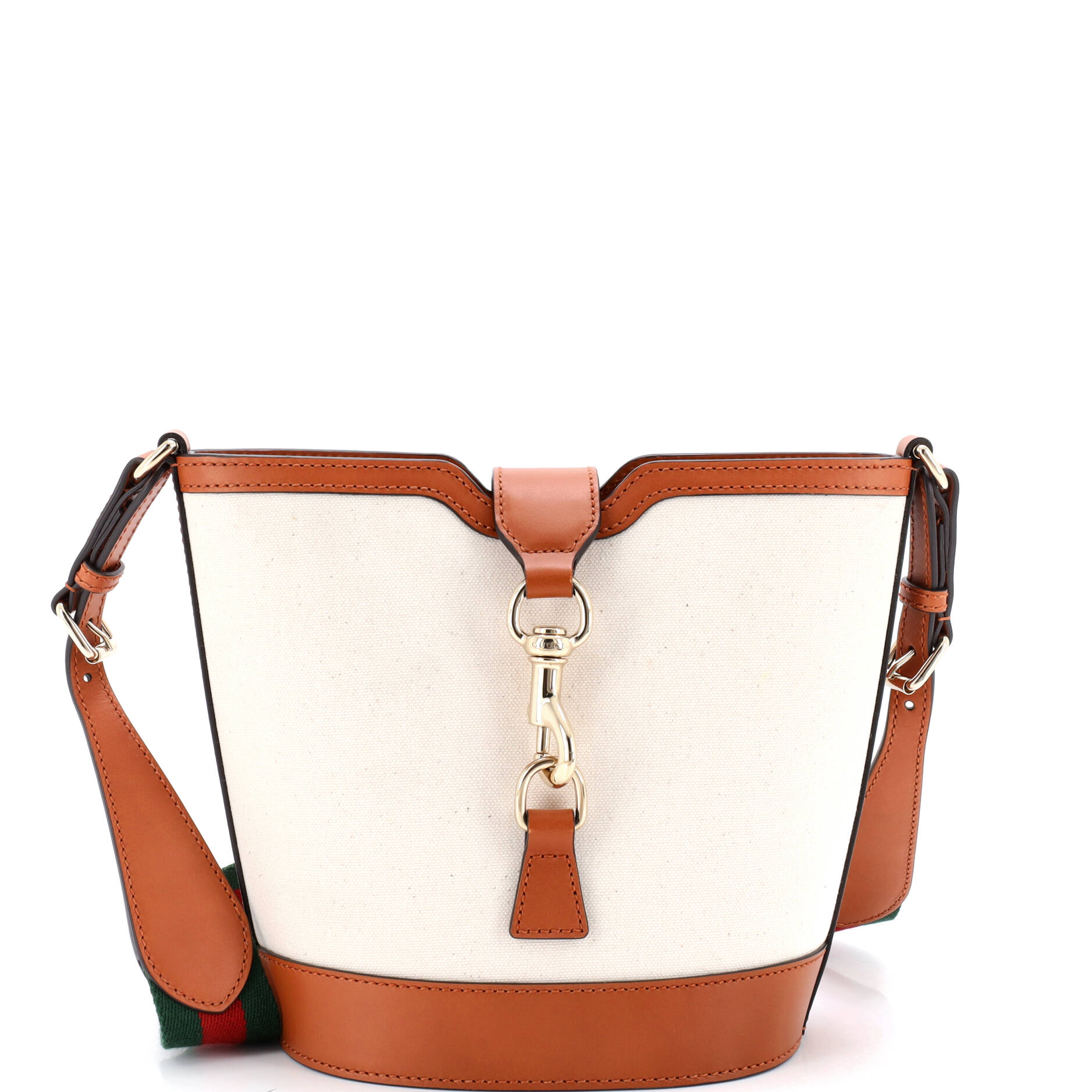 Web Ophidia Bucket Bag Canvas with Leather Mini