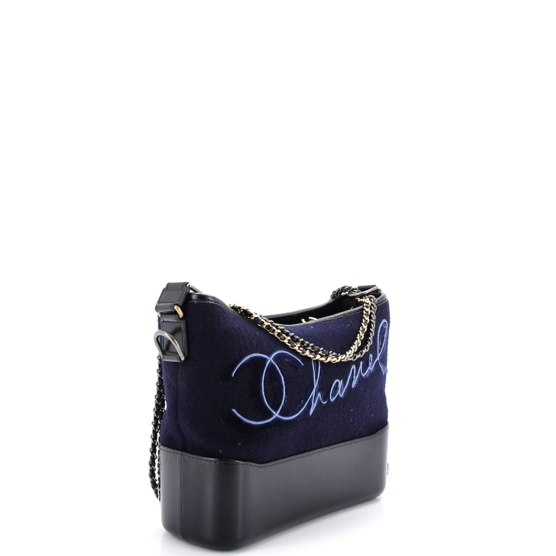 Paris-Hamburg Gabrielle Hobo Embroidered Wool and Calfskin Medium