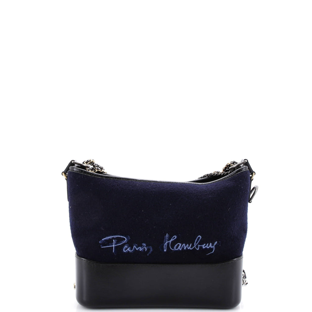 Paris-Hamburg Gabrielle Hobo Embroidered Wool and Calfskin Medium