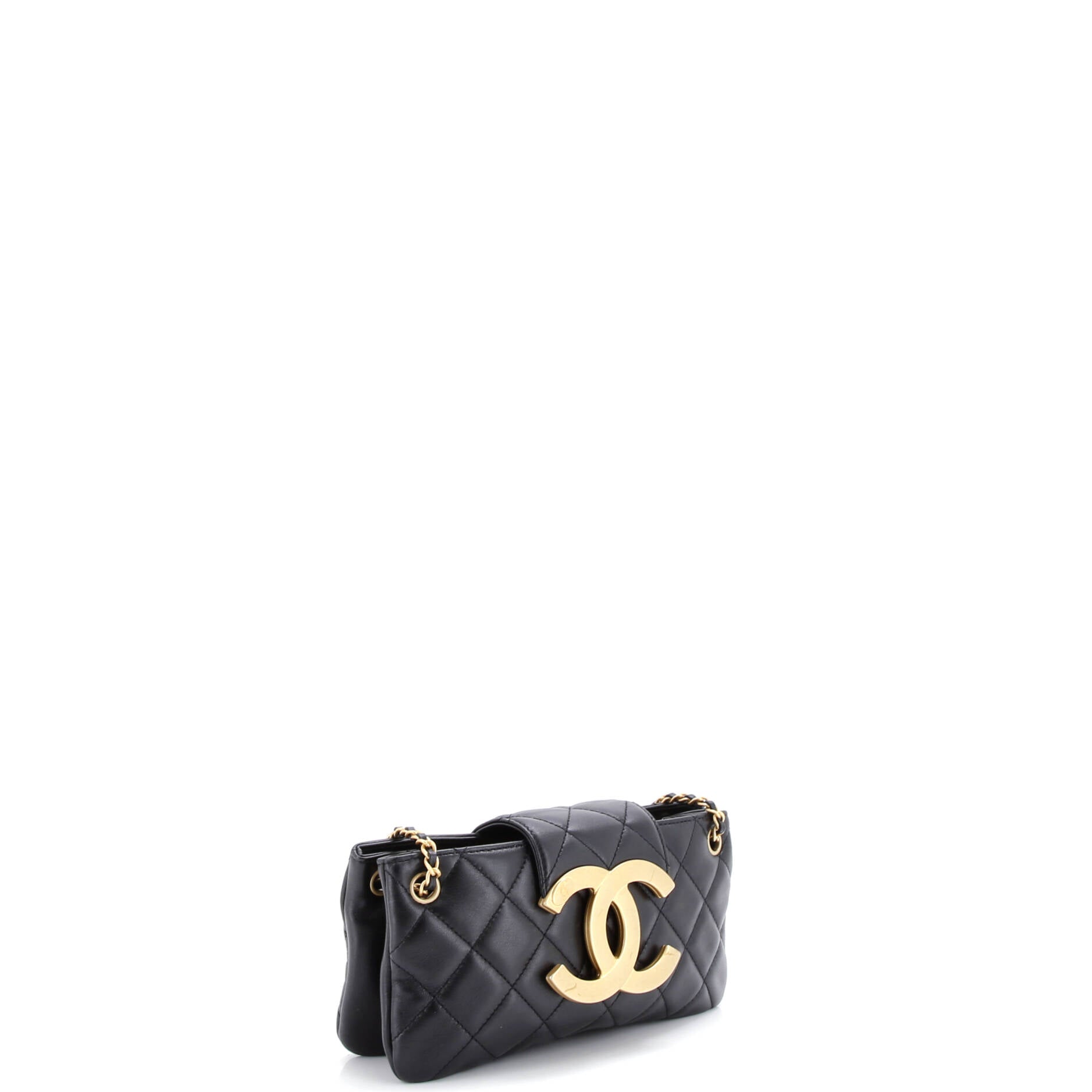 Giant CC Clutch with Chain Quilted Lambskin