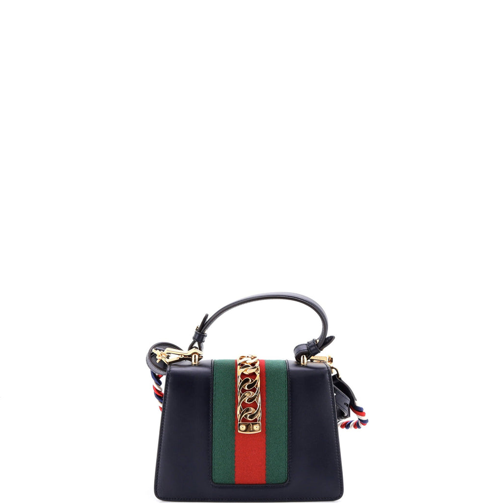 Sylvie Top Handle Bag Embroidered Leather Mini