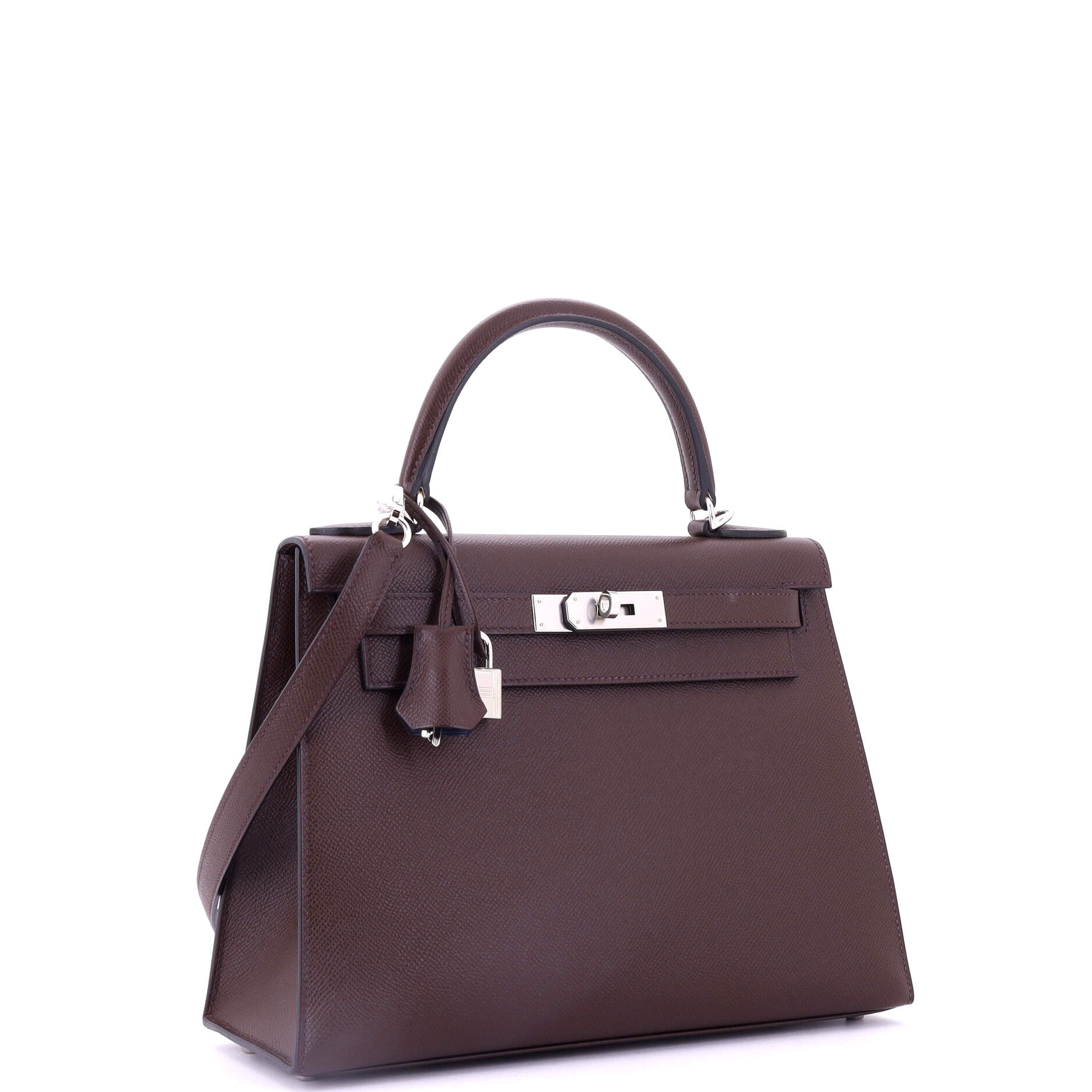 Kelly Handbag Verso Epsom with Palladium Hardware 28