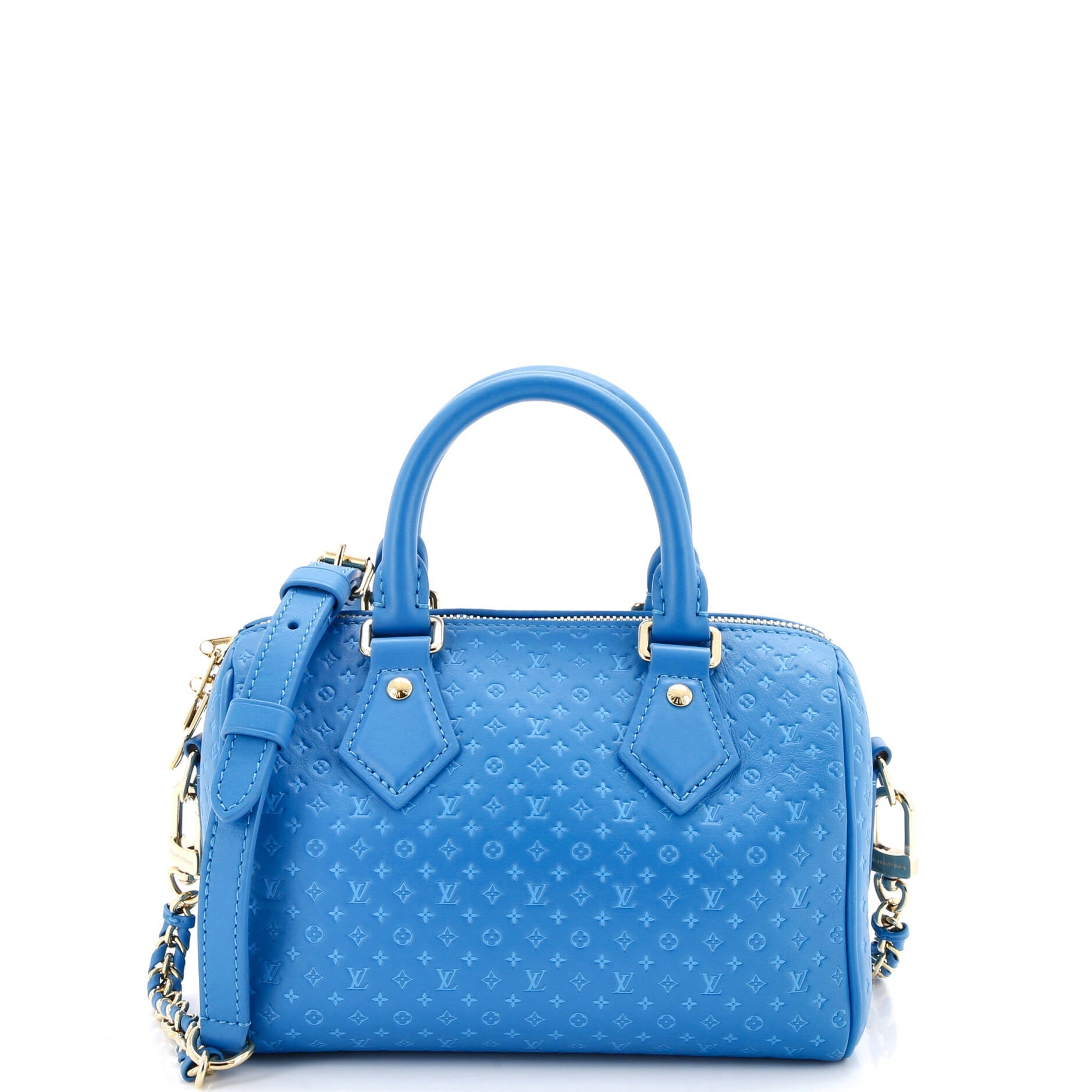 Speedy Bandouliere Bag Nanogram Embossed Leather 20